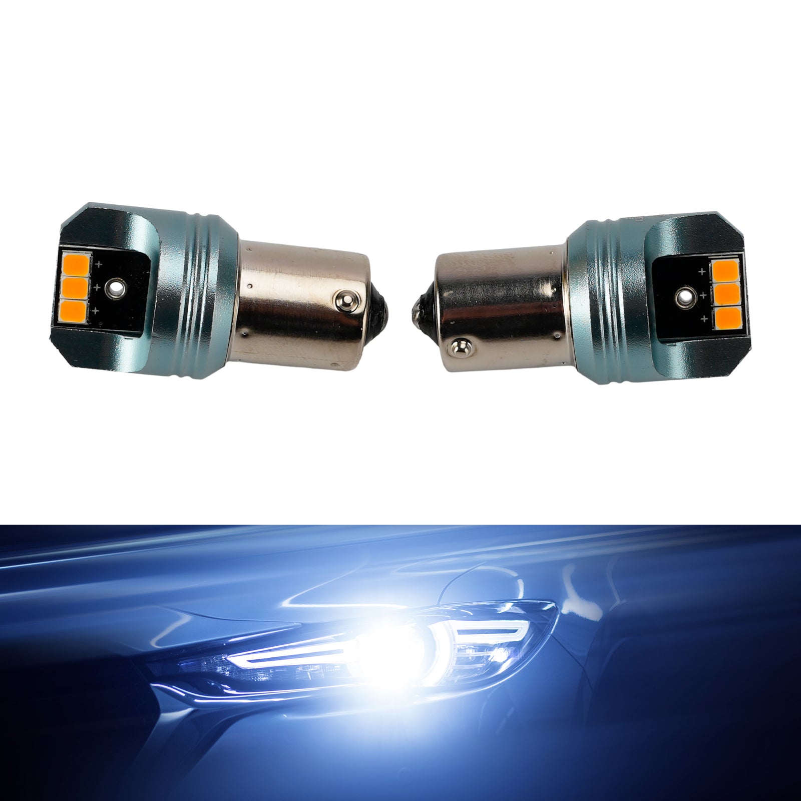 Ampoule Auxiliaire LED Automobile PY21W 12V 3W 1700K Ambre Pour HELLA LEDS25AA3