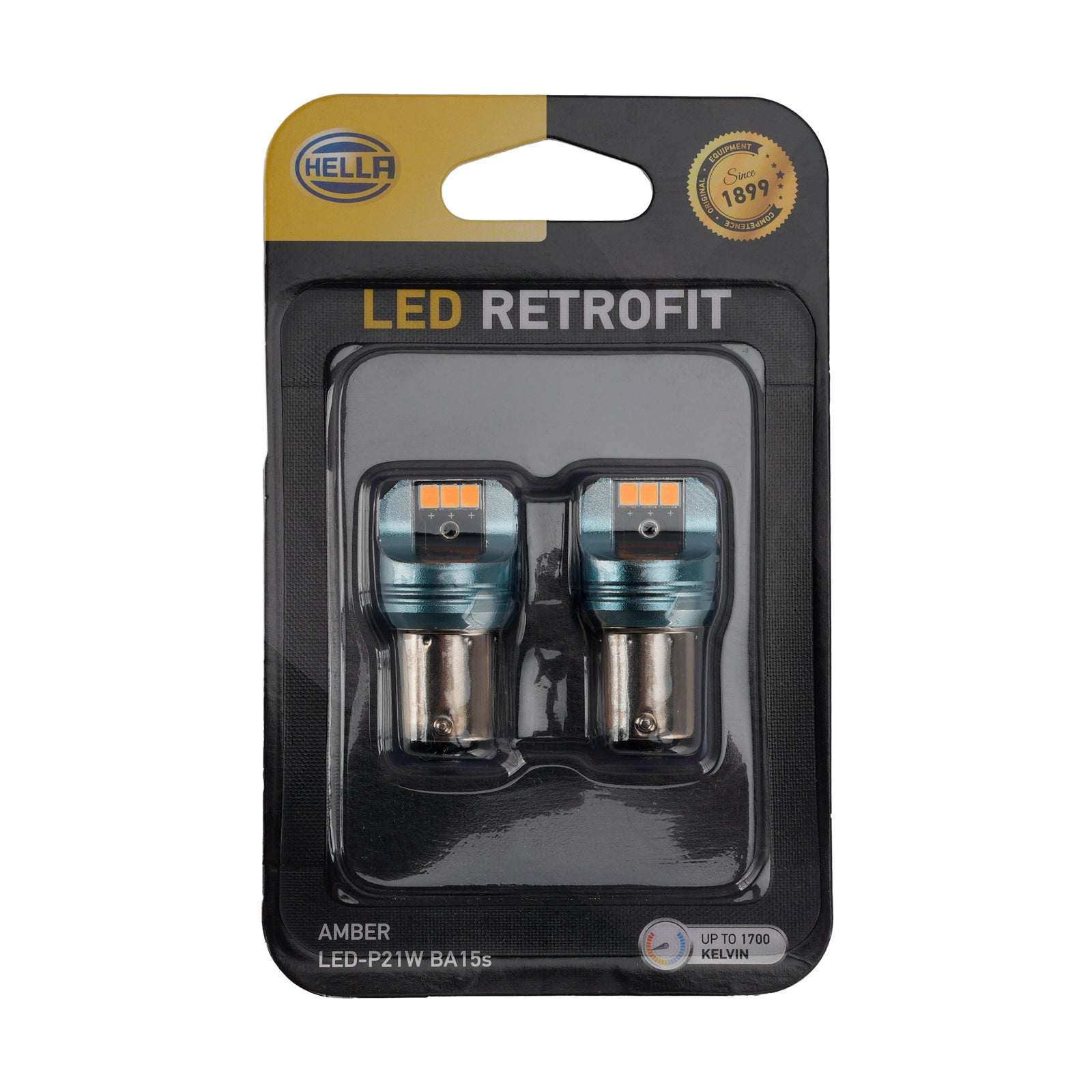 Ampoule Auxiliaire LED Automobile P21W 12V 3W 1700K Ambre Pour HELLA LEDS25AA2