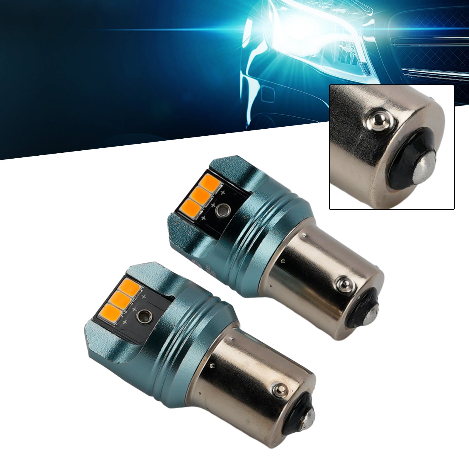 Ampoule Auxiliaire LED Automobile P21W 12V 3W 1700K Ambre Pour HELLA LEDS25AA2