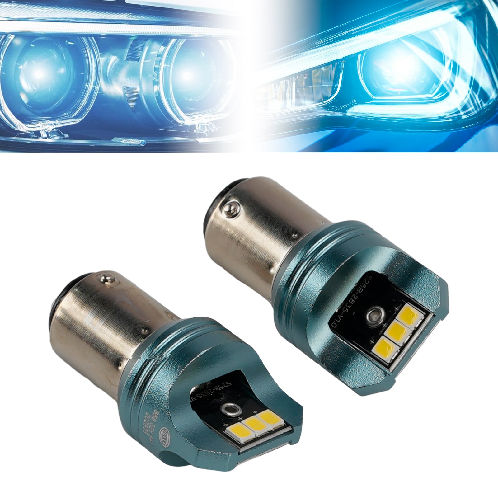 Ampoule Auxiliaire LED Automobile P21/5W 12V 5W 6000K Blanc Pour HELLA LEDS25AA1