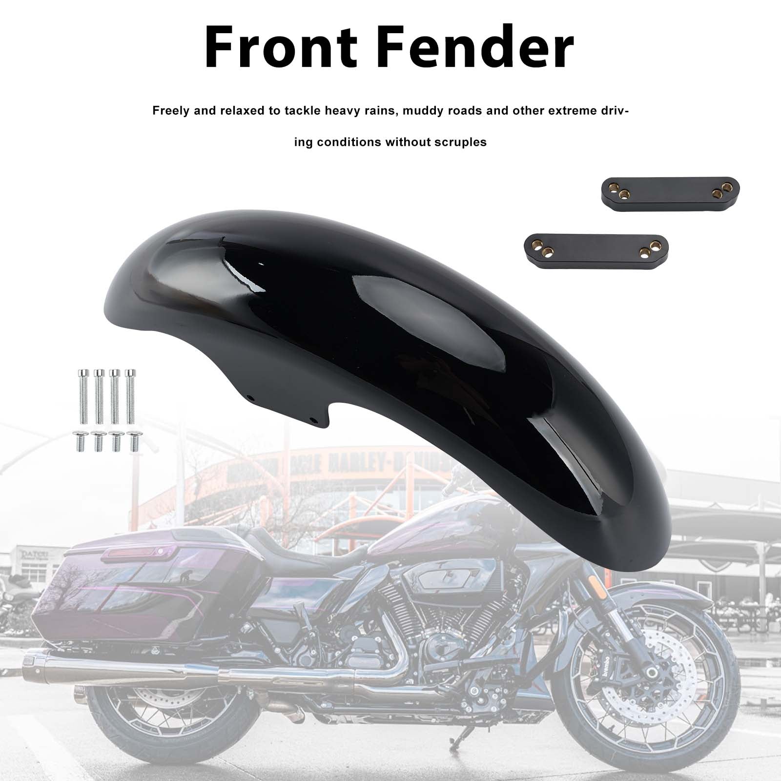 Garde-boue avant 21" compatible avec CVO Road Glide Street Glide FLTRX FLHX 2023-2026