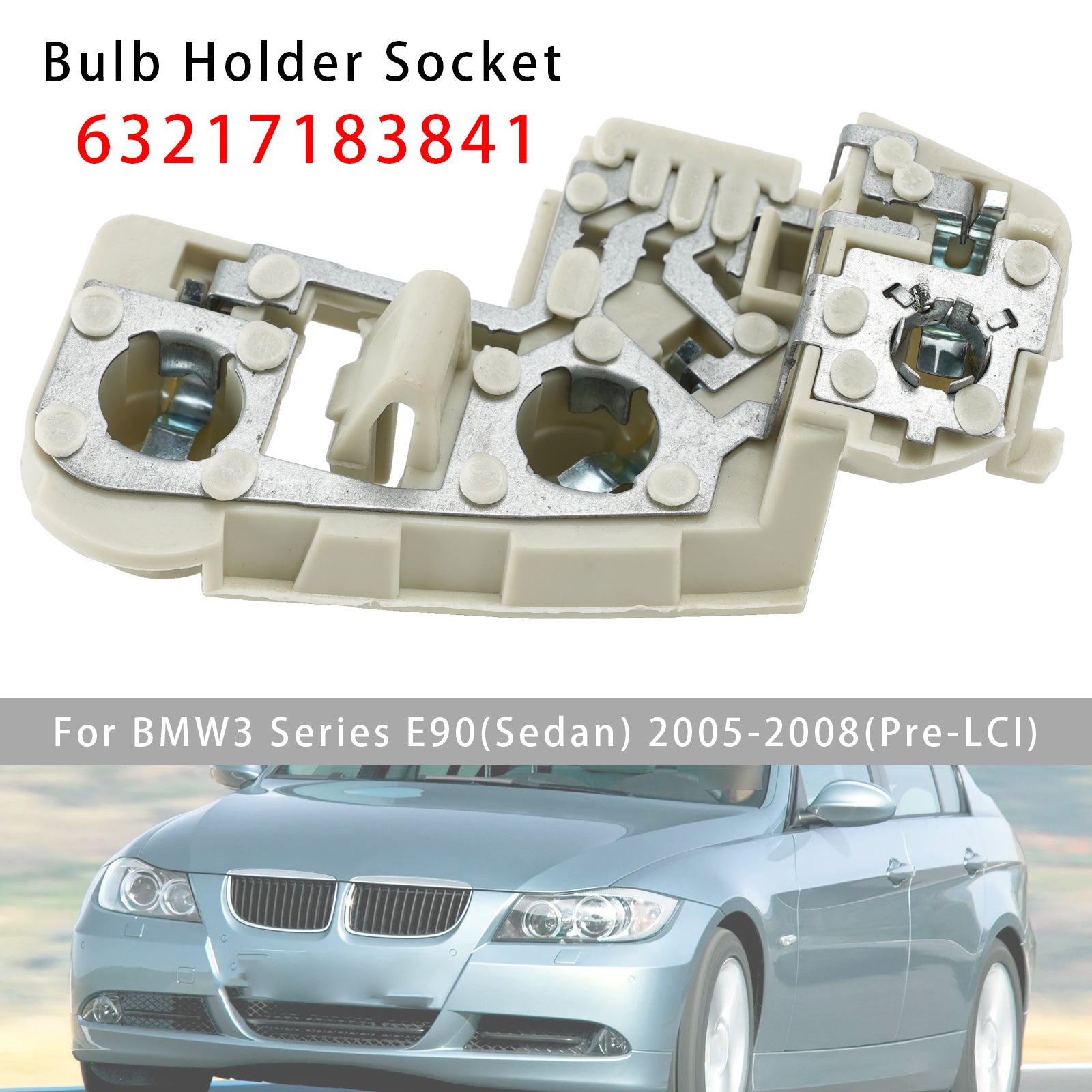 Arrière Gauche Support D'Ampoule Socket Pour BMW 3 E90 (Sedan) 05-2008 (PRE-LCI)