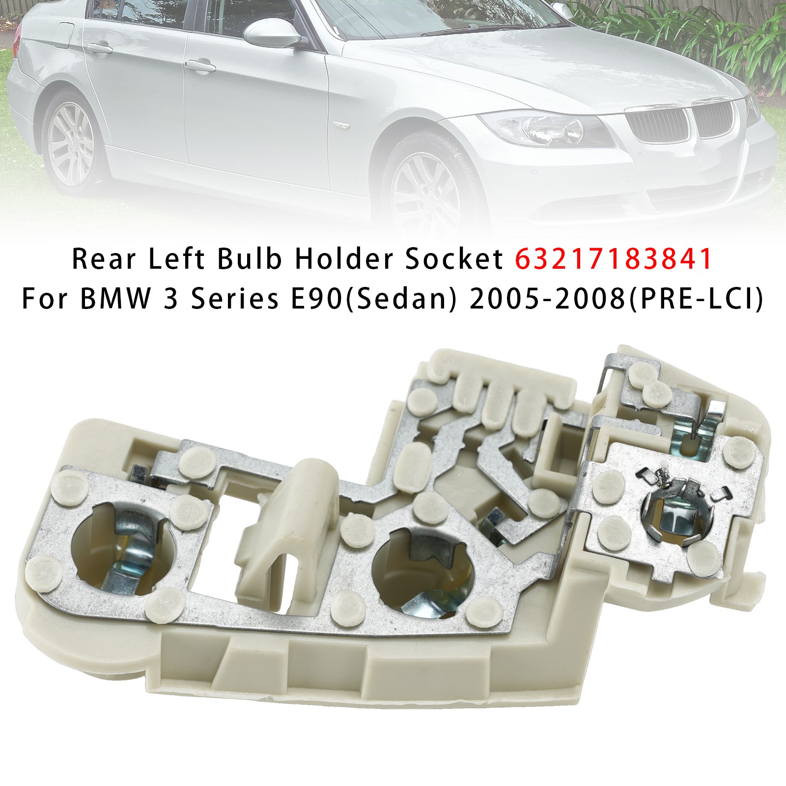 Arrière Gauche Support D'Ampoule Socket Pour BMW 3 E90 (Sedan) 05-2008 (PRE-LCI)