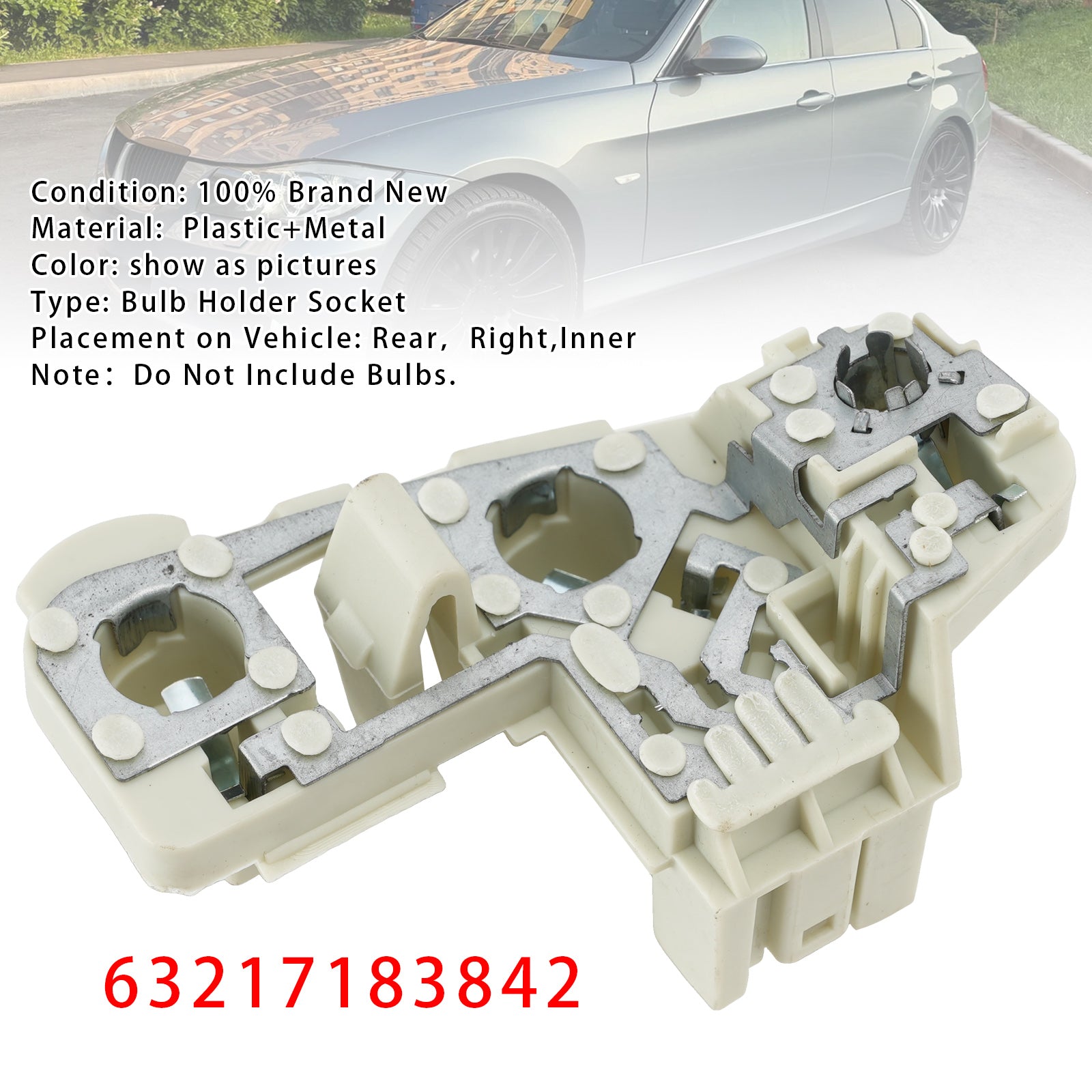 Droit Support D'ampoule Socket  Pour BMW 3 Series E90(Sedan) 2005-2008(PRE-LCI)