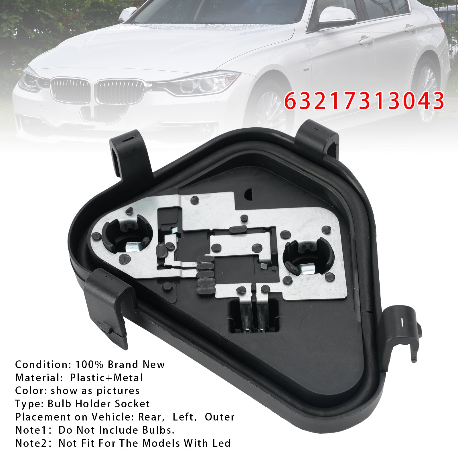 Arrière Gauche Support D'ampoule Socket Pour BMW 3 F30 F80 Sedan 11-15(PRE-LCI)