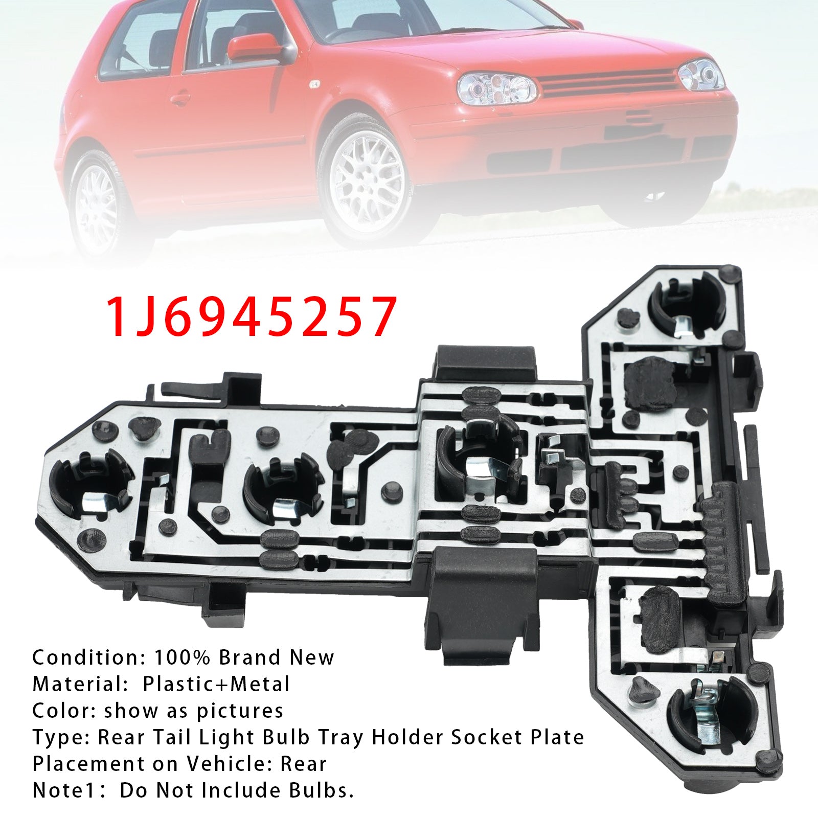 Plateau Support Ampoule Feu Arrière 1J6945257 Pour Vw Golf Mk4 1998-2005