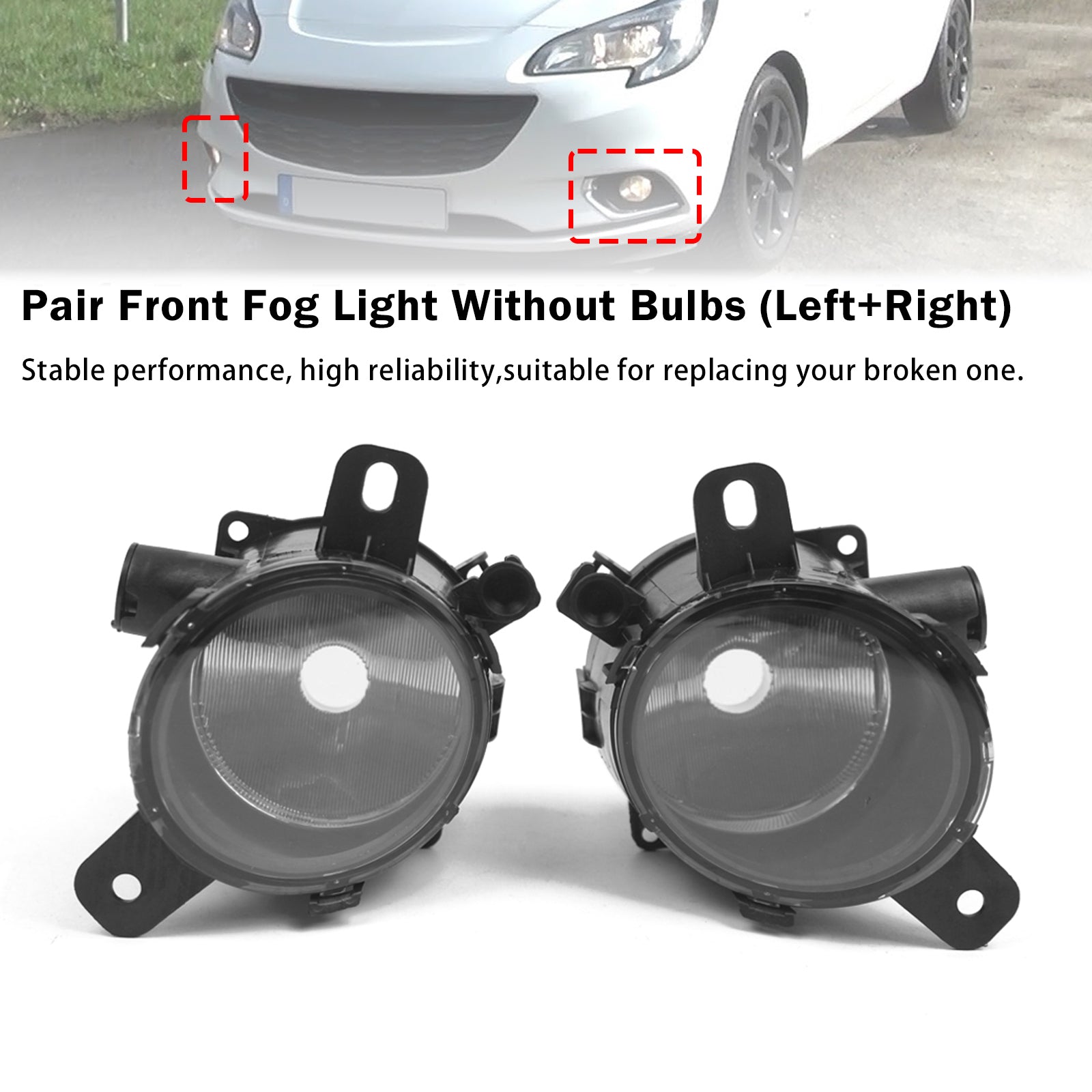 Paire Feux Antibrouillard Avant Pour Vauxhall Corsa 2011-2019 13253625 13253626