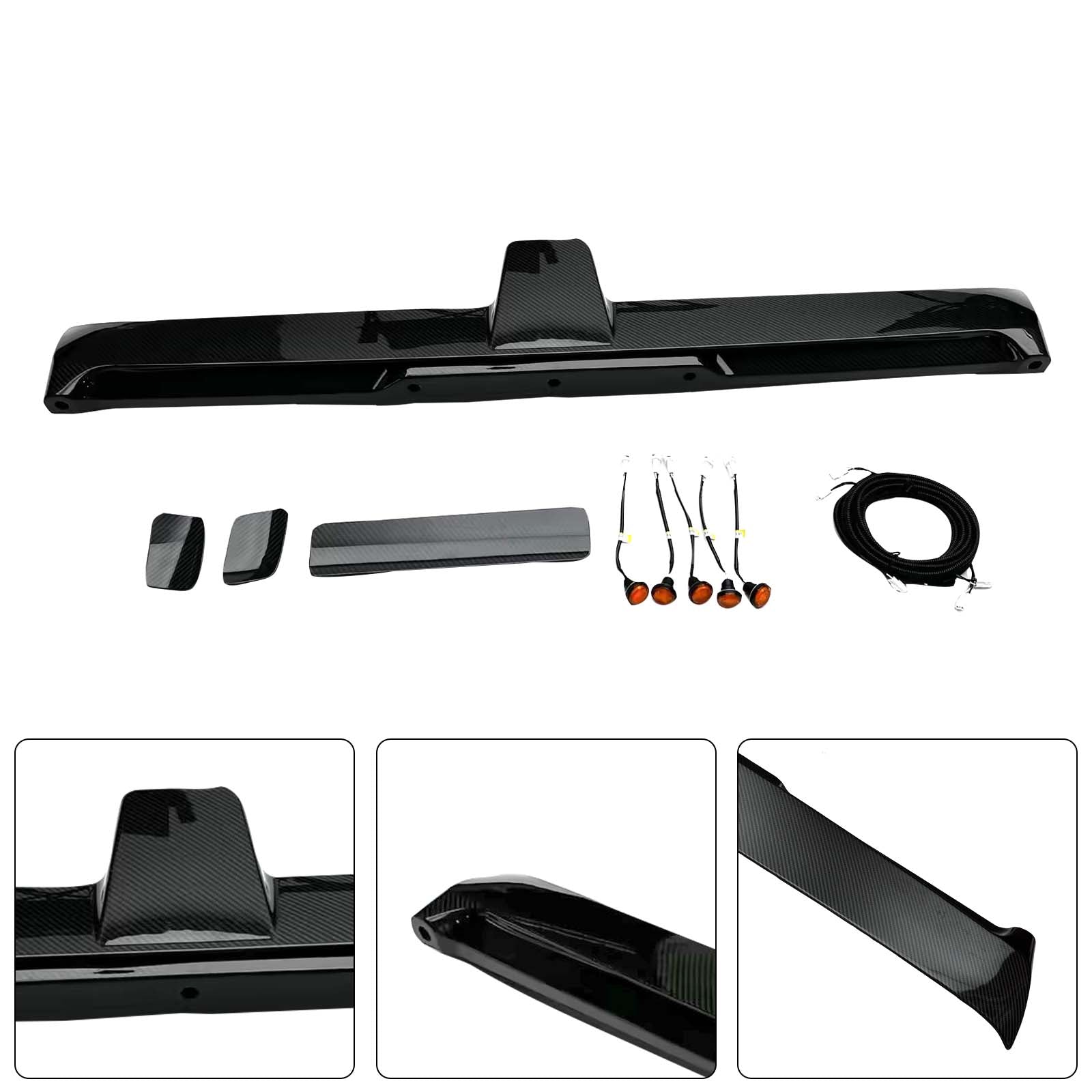 Carbon Fiber Rear Roof Spoiler Wing Pour Benz G-Class W464 W465 2019+ w/LED