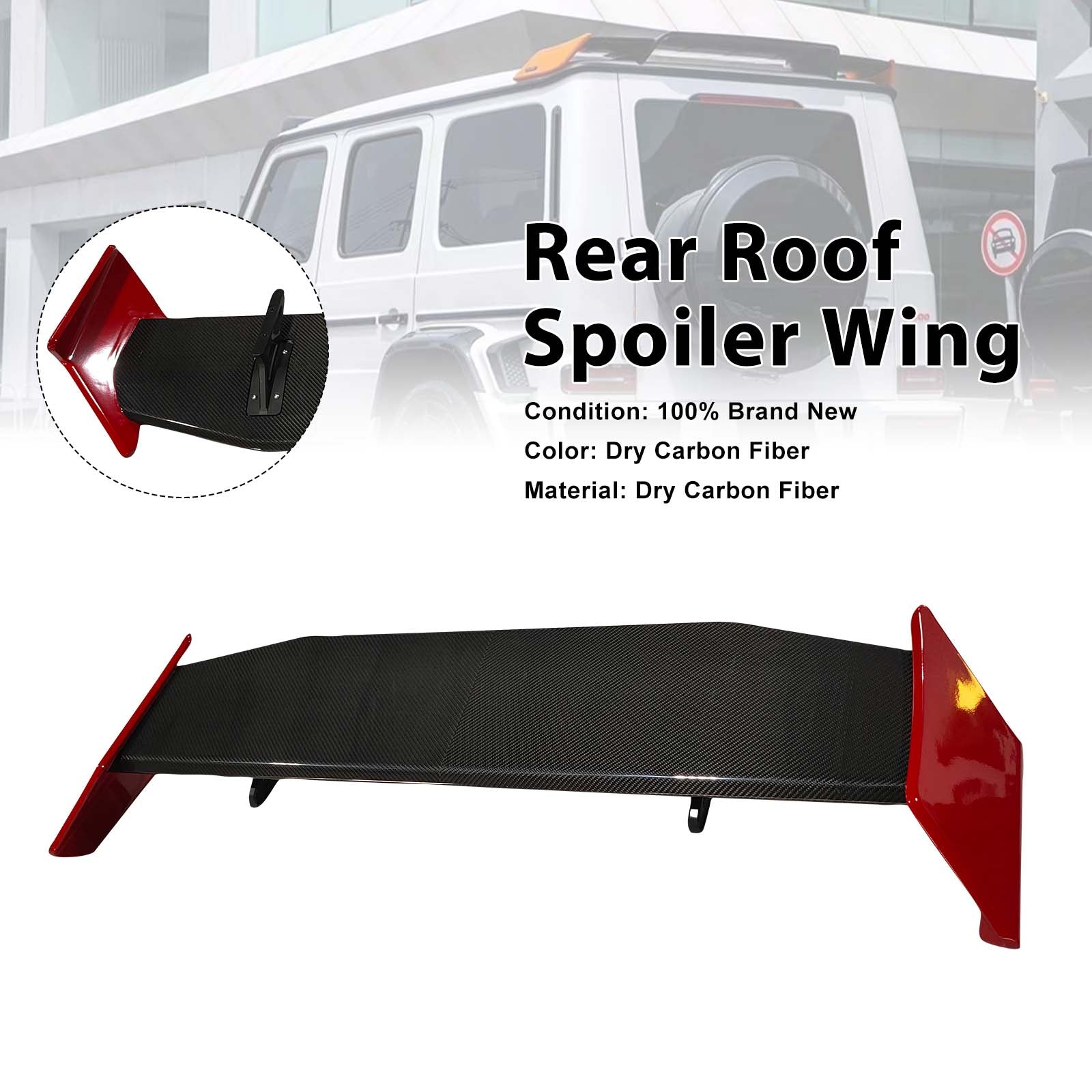 Carbon Fiber Rear Roof Spoiler Wing Pour Benz W463A W464 2019-2023 Rocket Style
