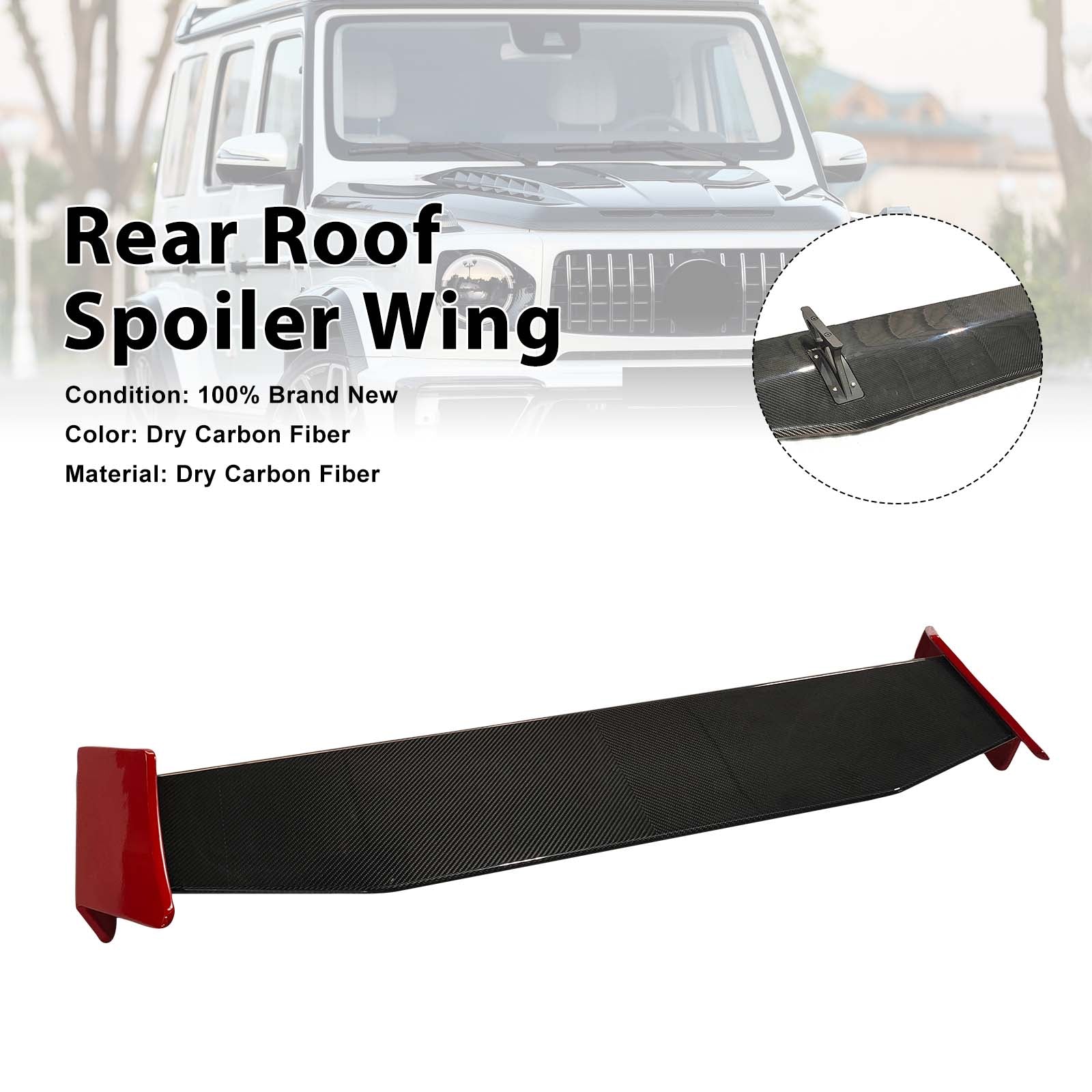 Carbon Fiber Rear Roof Spoiler Wing Pour Benz W463A W464 2019-2023 Rocket Style