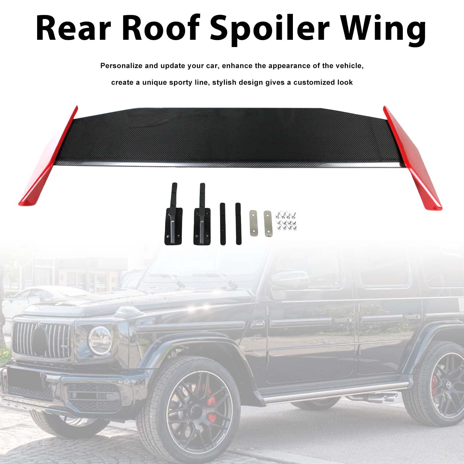 Carbon Fiber Rear Roof Spoiler Wing Pour Benz W463A W464 2019-2023 Rocket Style