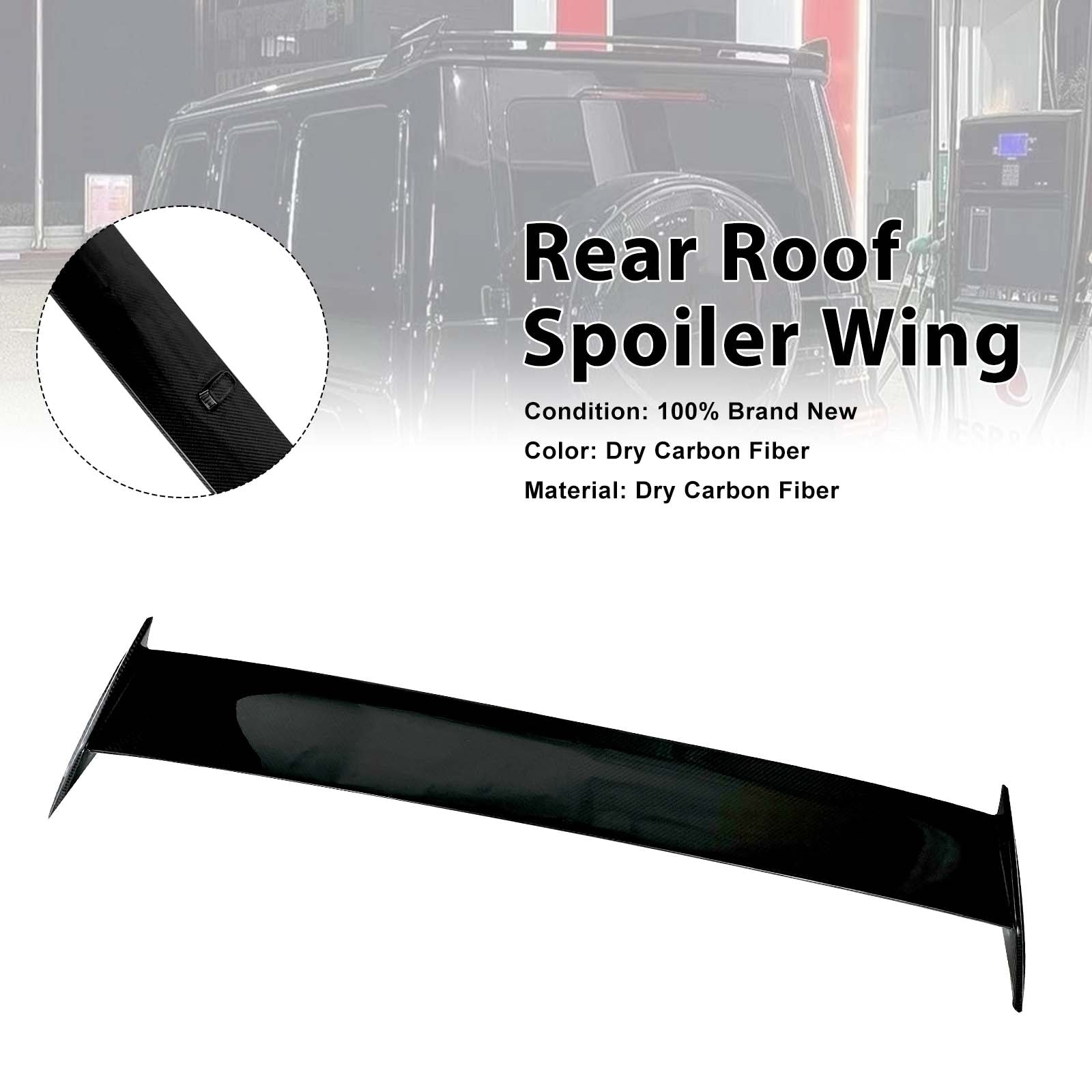 Carbon Fiber Rear Roof Spoiler Wing Pour Benz W463A W464 2019-2023 Shark Style