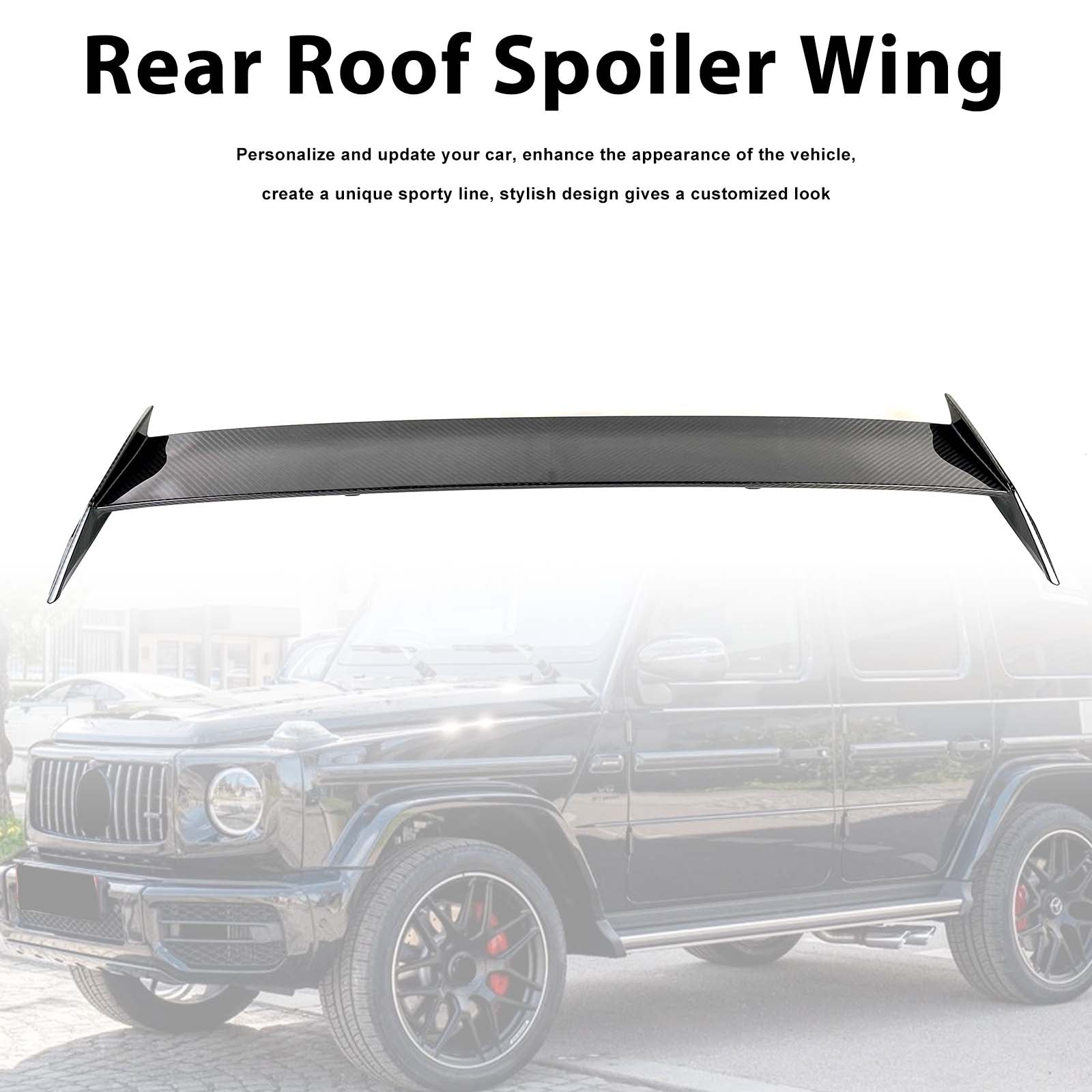 Carbon Fiber Rear Roof Spoiler Wing Pour Benz W463A W464 2019-2023 Shark Style