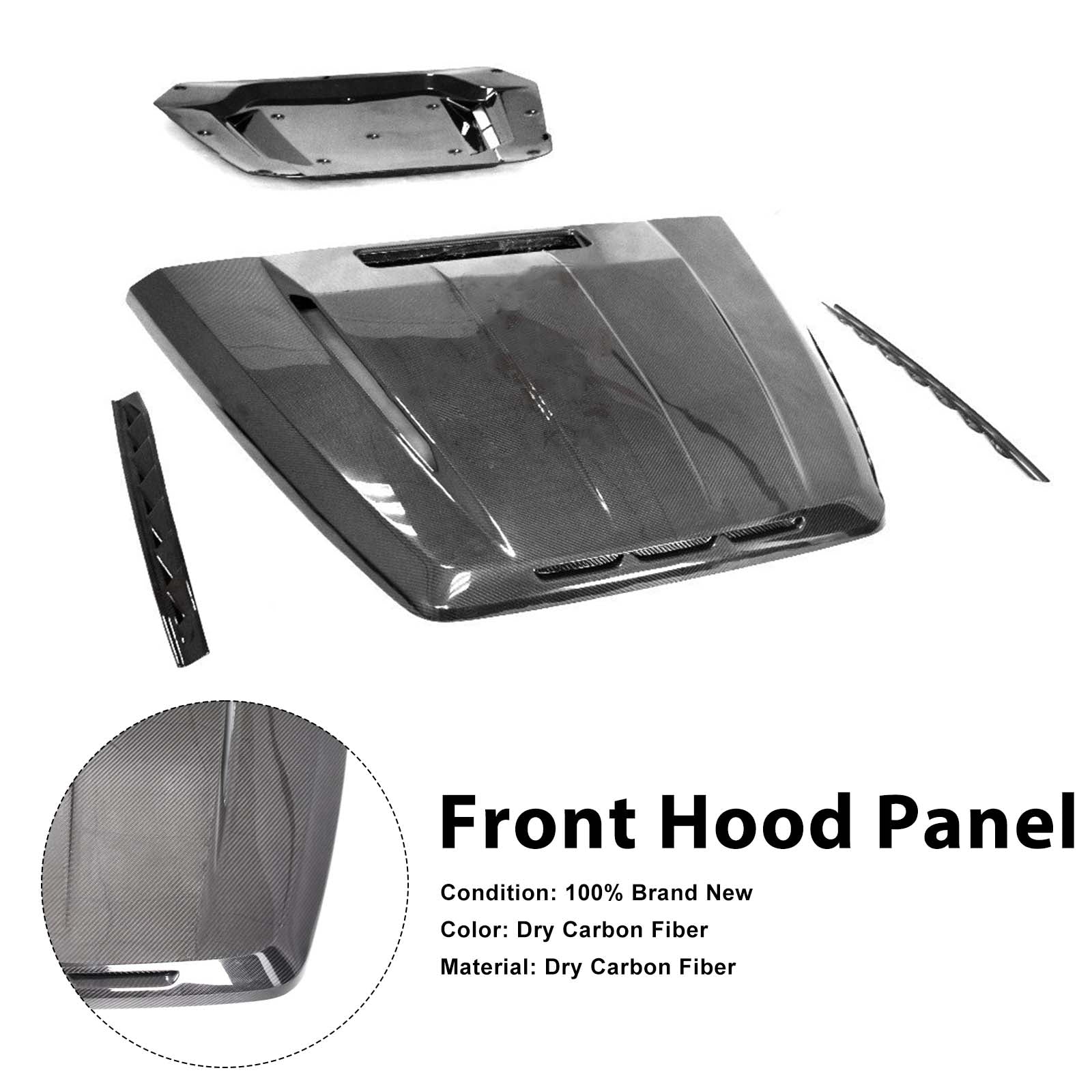 Carbon Fiber Shark Style Front Hood Panel Pour Mercedes G-Class W464 W465 2019+