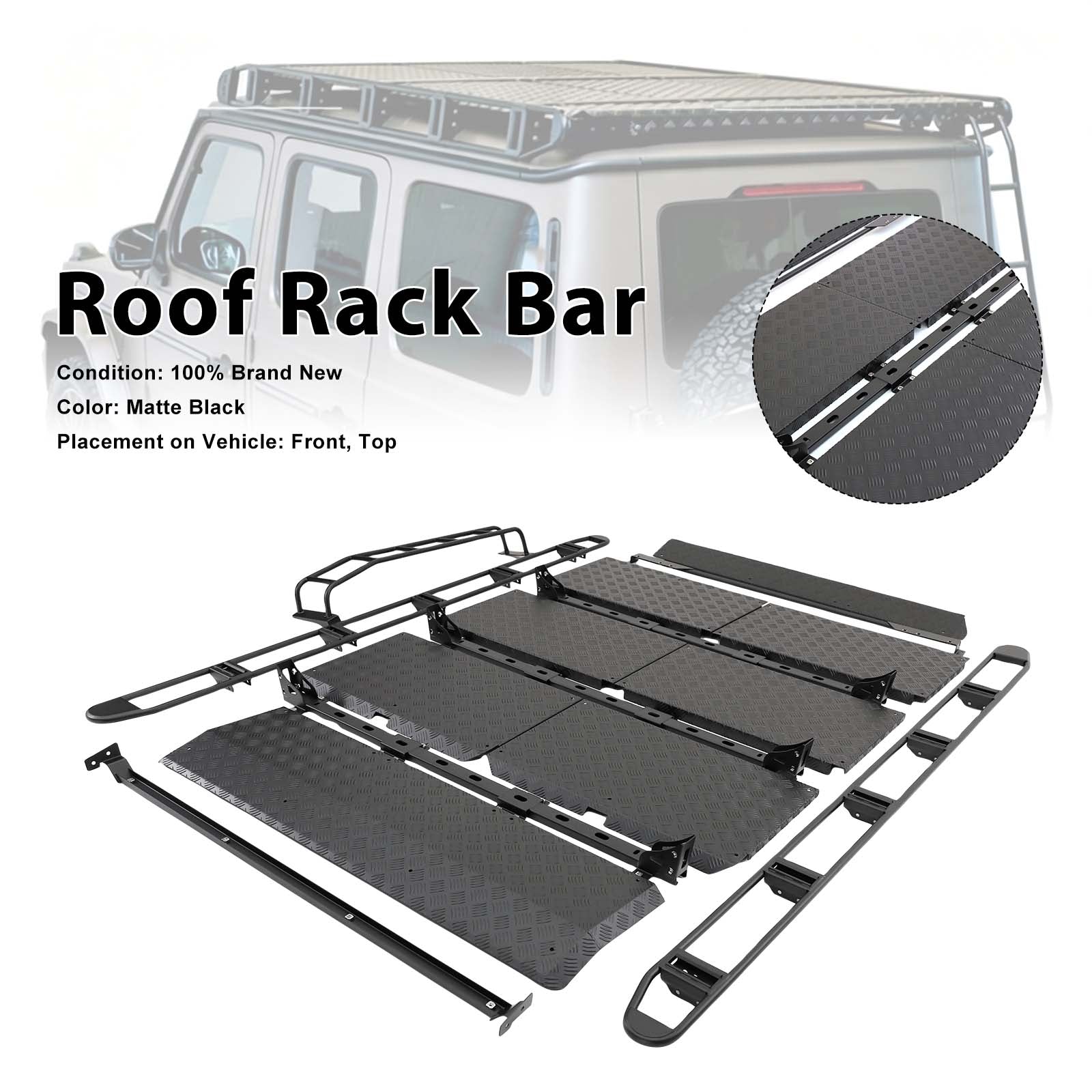 Roof Rack Rail Cross Bar Luggage Pour Benz G Class W463A W464 With Ladder