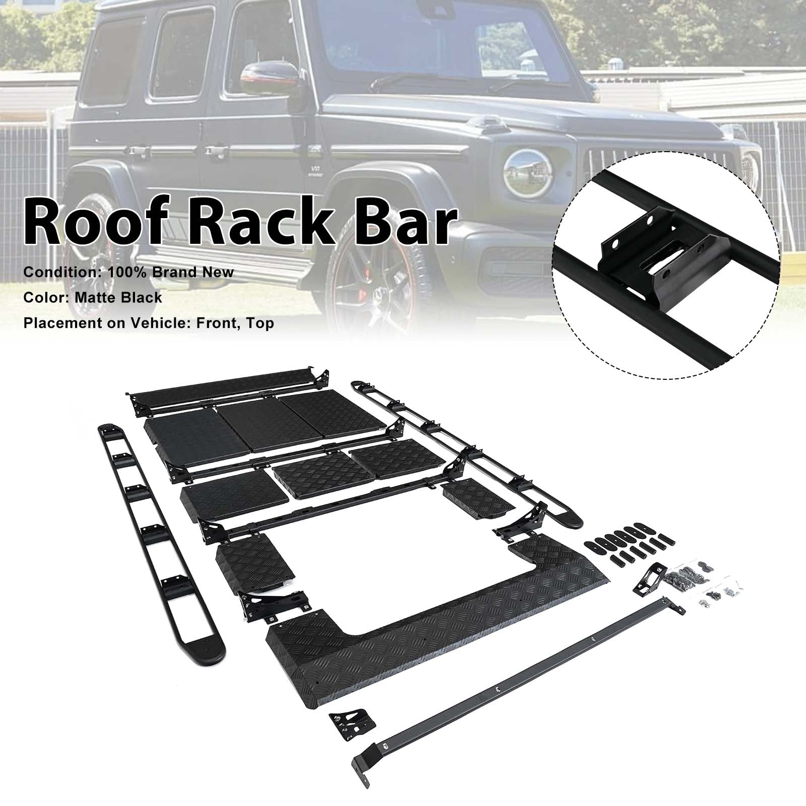 Roof Rack Rail Cross Bar Luggage Pour Benz G Class W463A W464 Without Ladder