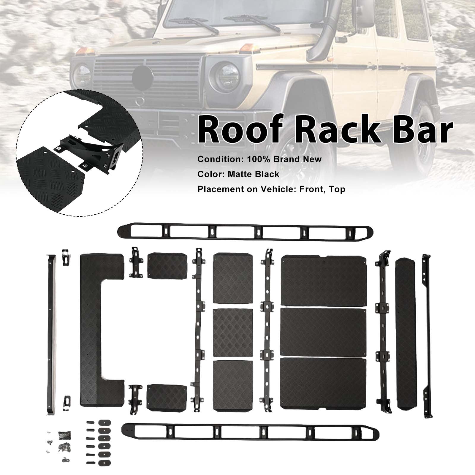 Roof Rack Rail Cross Bar Luggage Pour Benz G Class W463A W464 Without Ladder