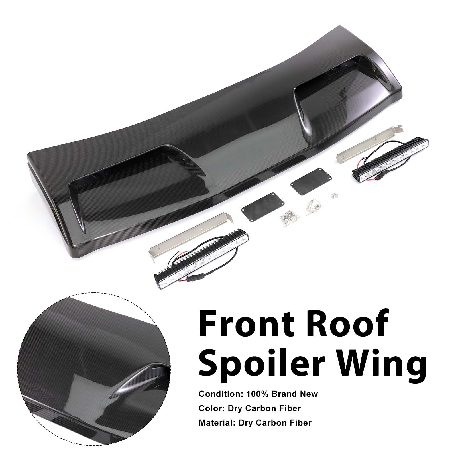 Even Style Front Roof Spoiler Wing Pour Benz G-Class W464 G550 2019-2023 W/Led