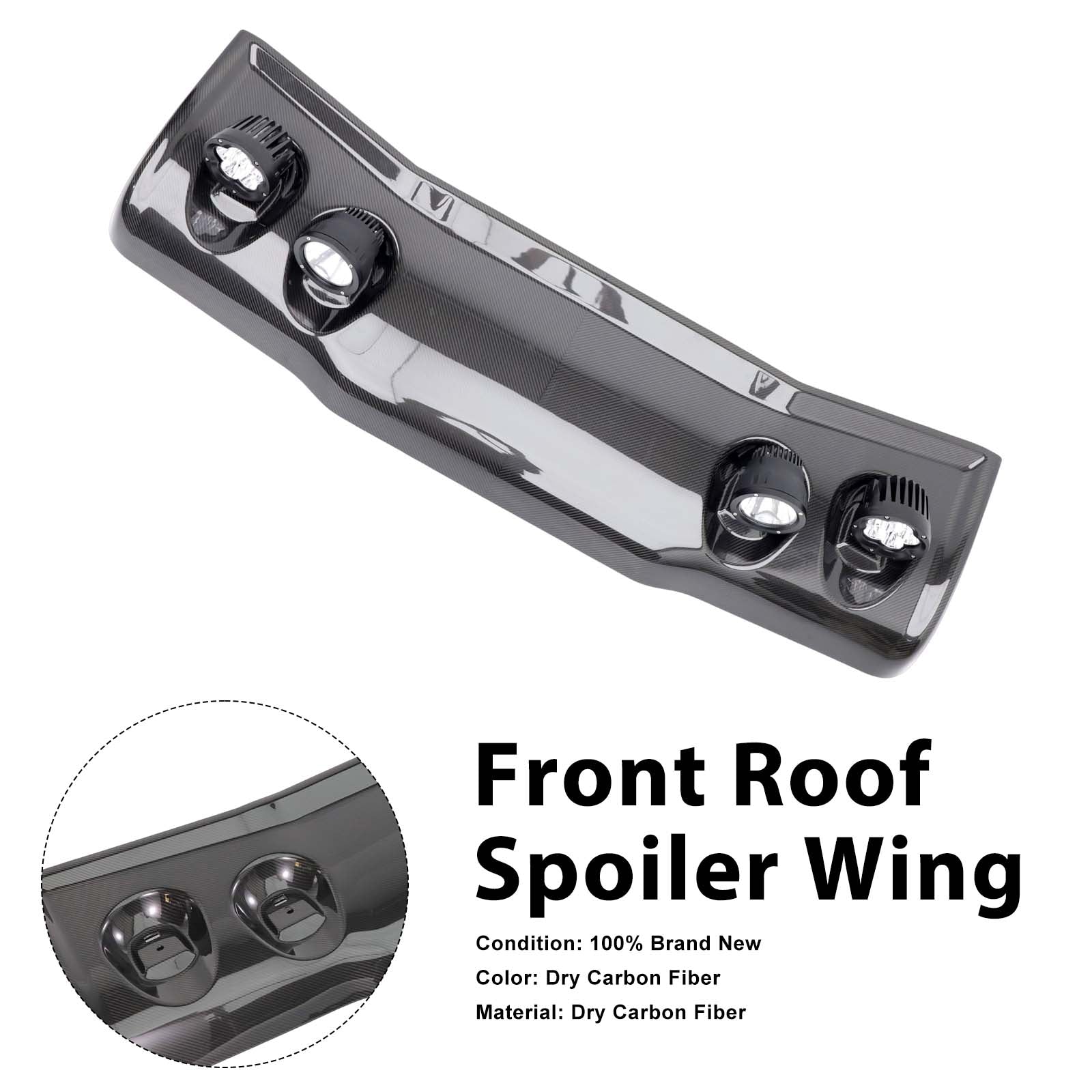Adventure style Front Roof Spoiler Wing Pour Benz G-Class W464 2019-2023 W/Led