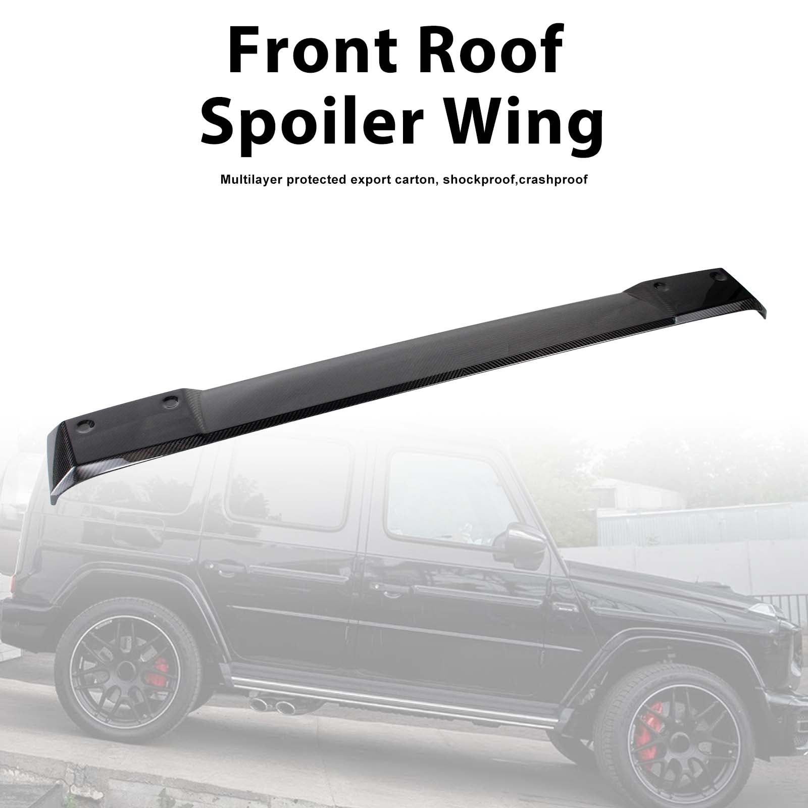 Shark style Front Roof Spoiler Wing Pour Benz G-Class W464 2019-2023 W/Led