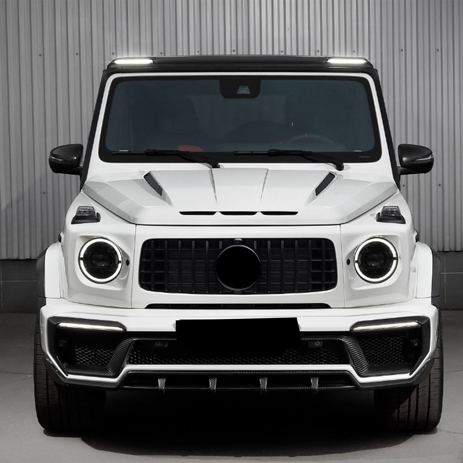 Shark style Front Roof Spoiler Wing Pour Benz G-Class W464 2019-2023 W/Led