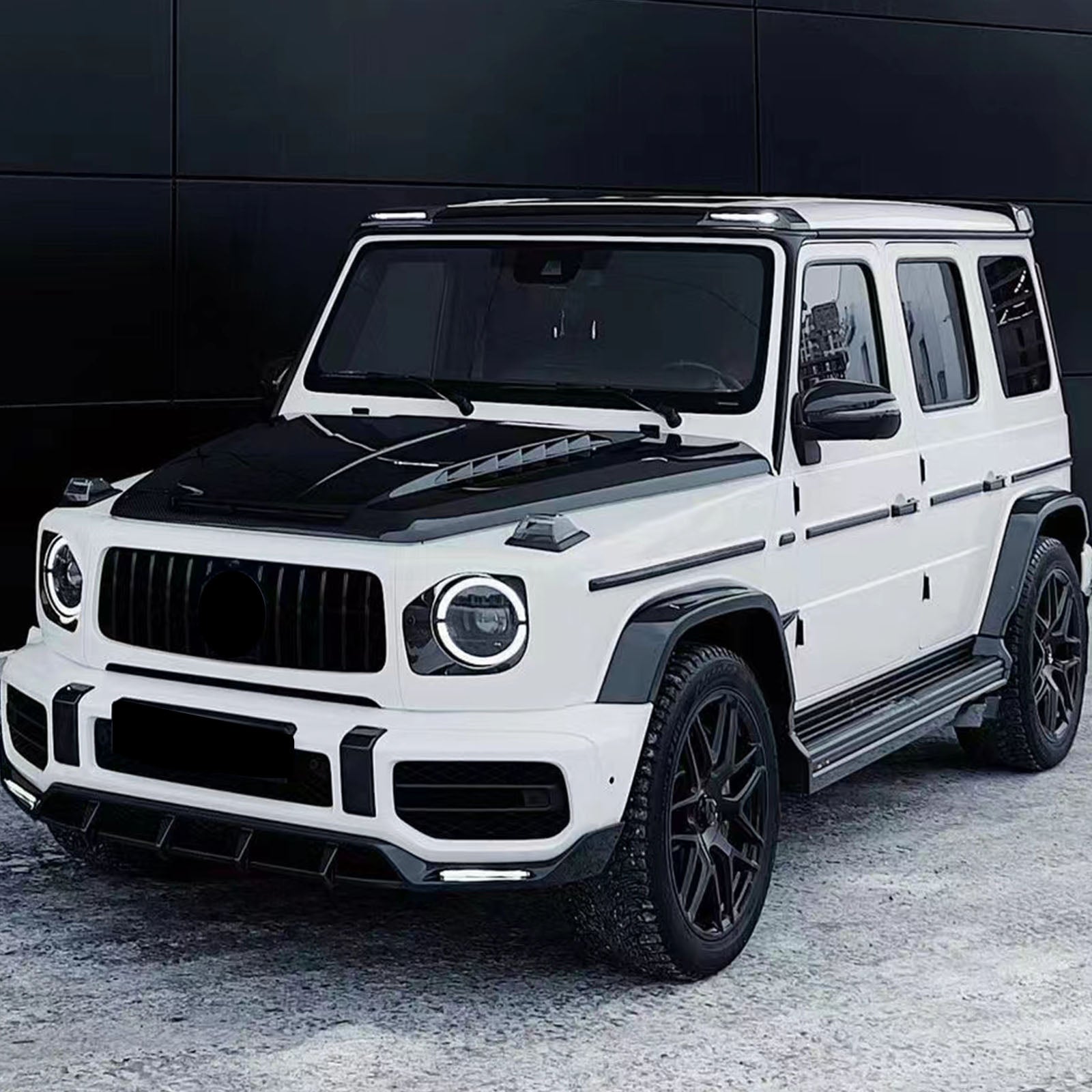 Shark style Front Roof Spoiler Wing Pour Benz G-Class W464 2019-2023 W/Led