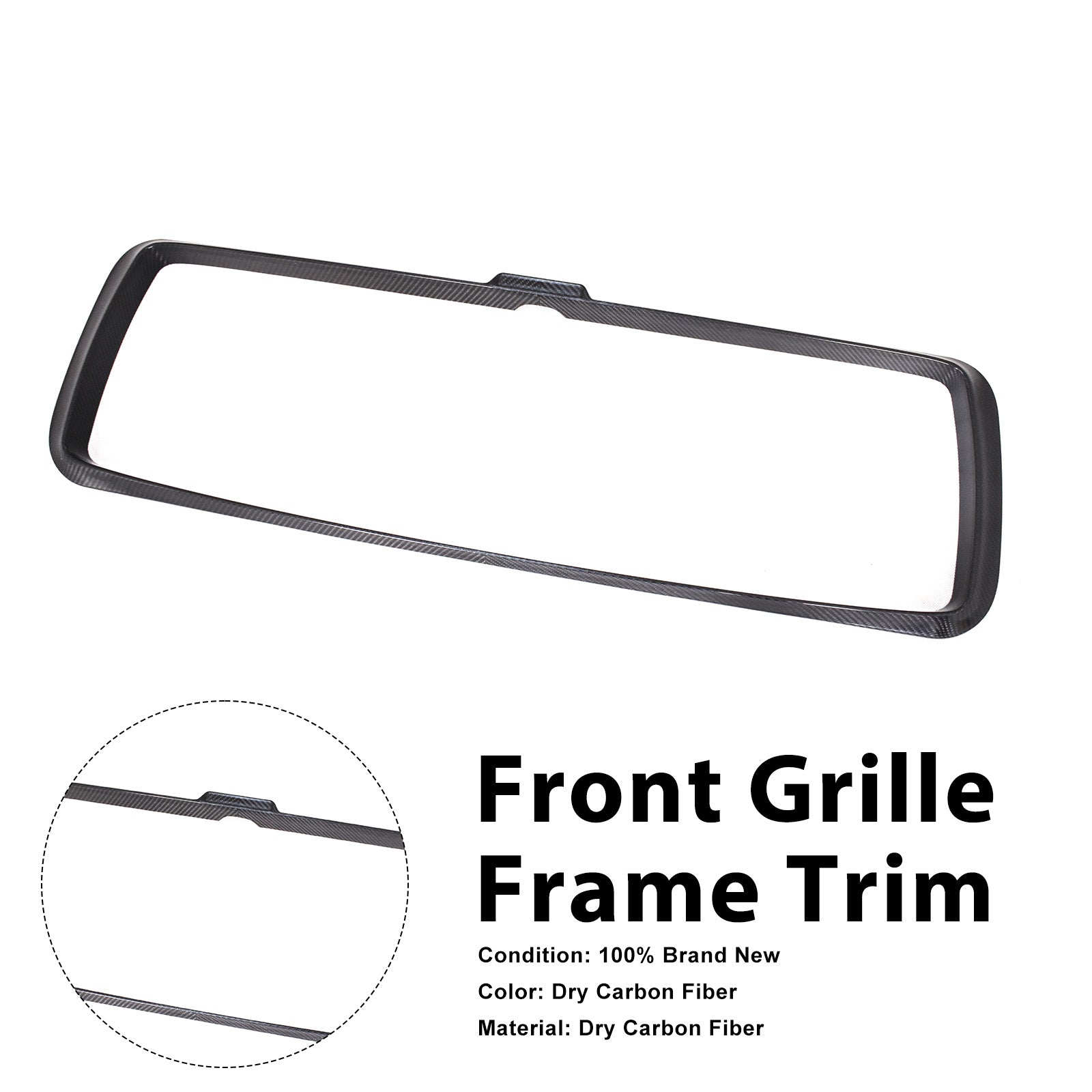 Dry Carbon Fiber Front Grille Frame Trim Pour Mercedes Benz W464 G63 2019-2023