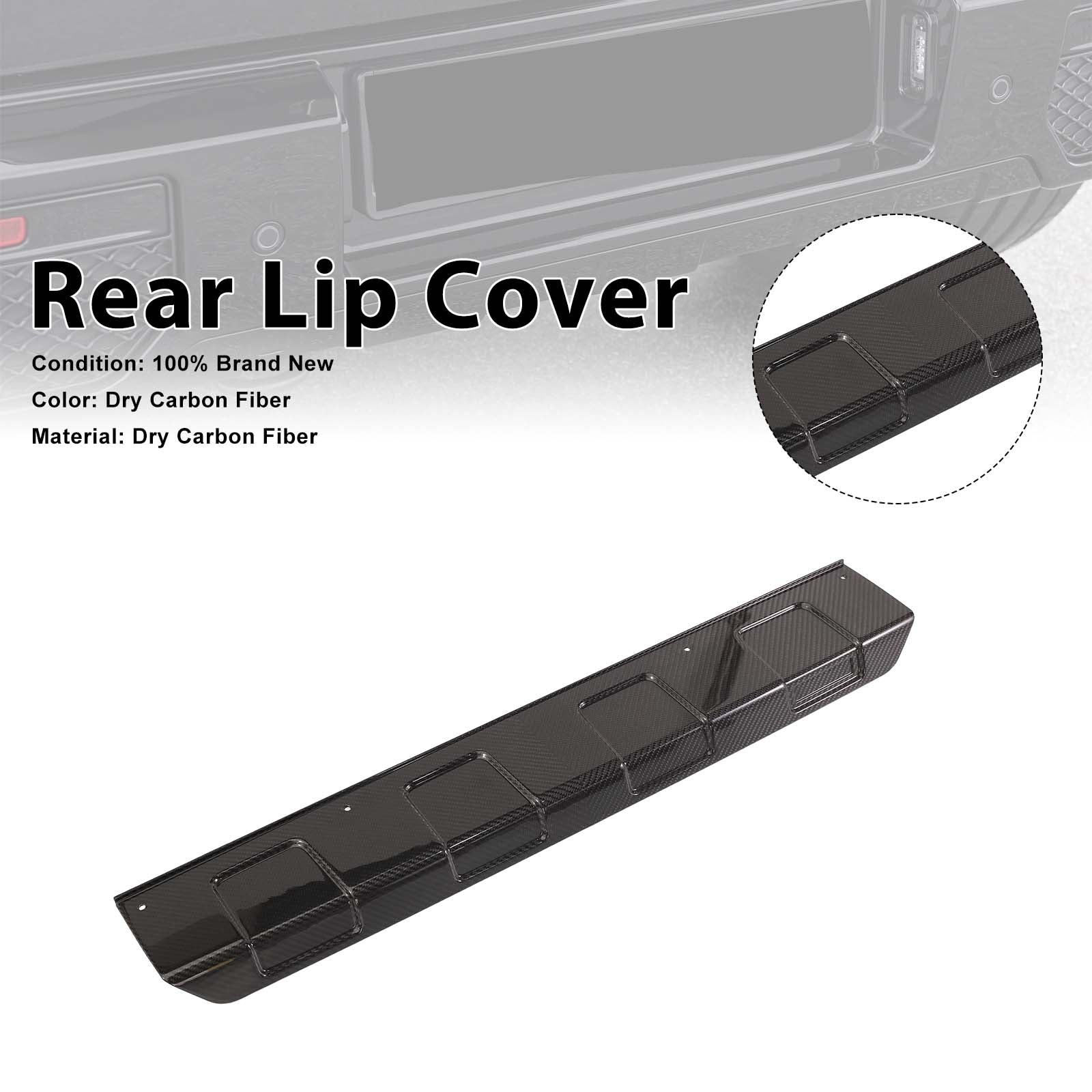 Carbon Rear Lip Cover Pour Mercedes G-Class W464 G63 B700 B800 B900 2019-2023