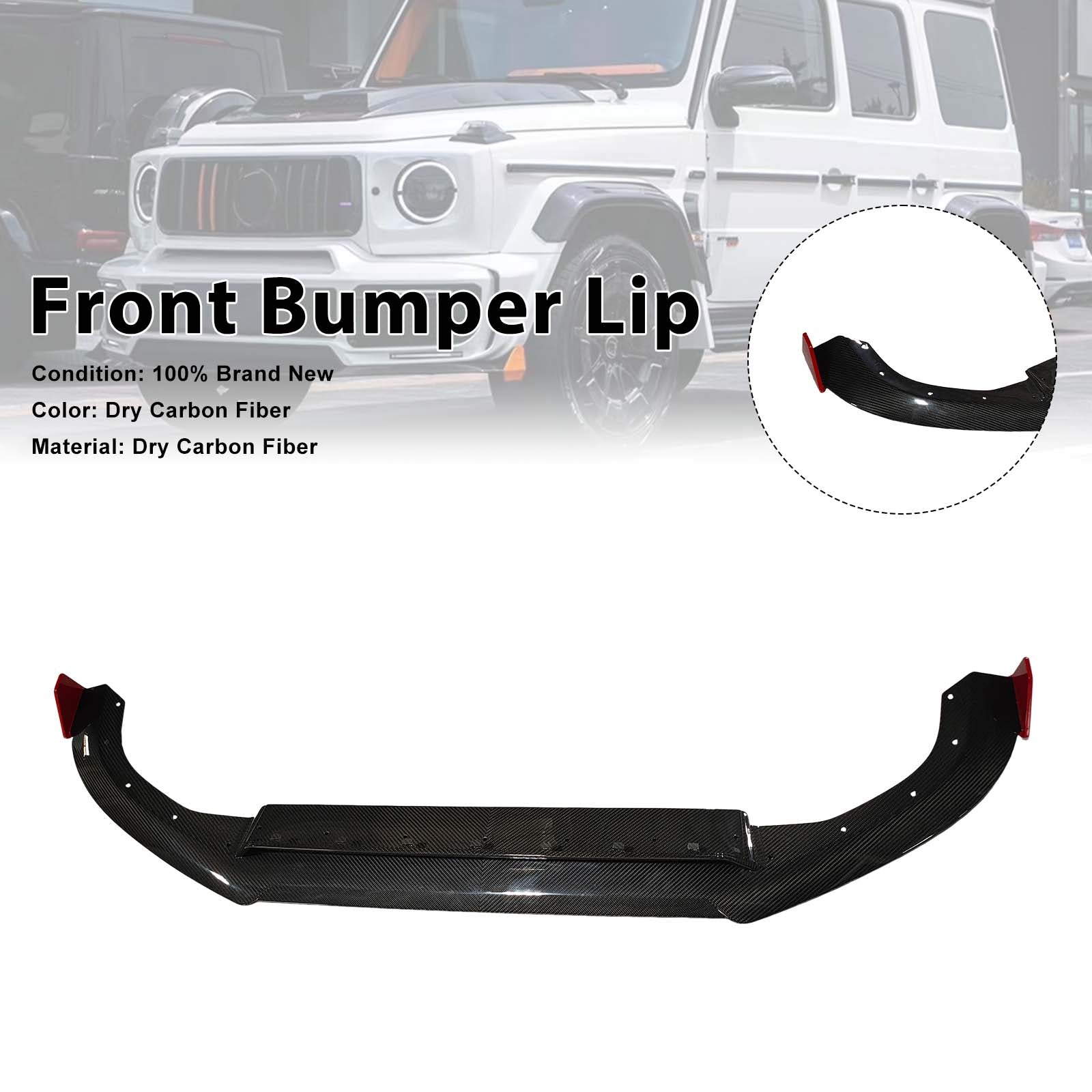 Dry Carbon Front Bumper Lip Pour Benz W464 B800 B900 2019-2023 Rocket Style