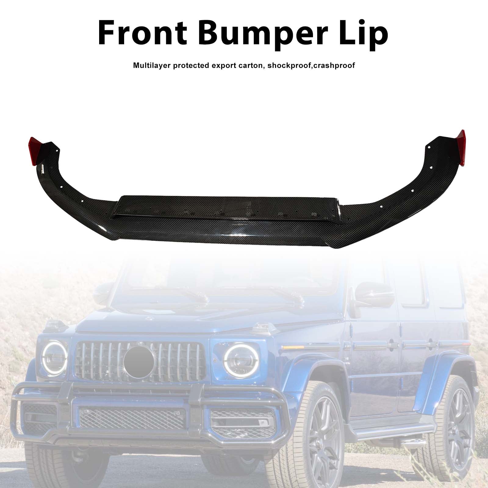 Dry Carbon Front Bumper Lip Pour Benz W464 B800 B900 2019-2023 Rocket Style