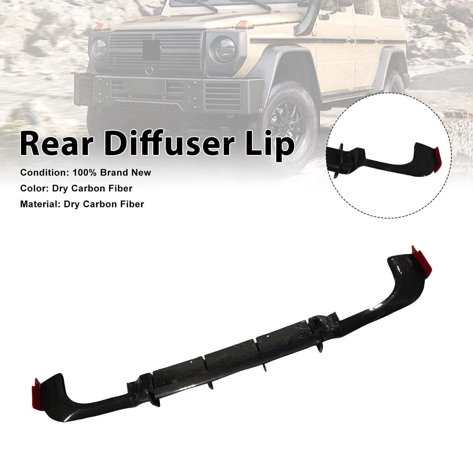 Dry Carbon Rear Diffuser Lip Pour Benz W464 B800 B900 2019-2023 Rocket Style