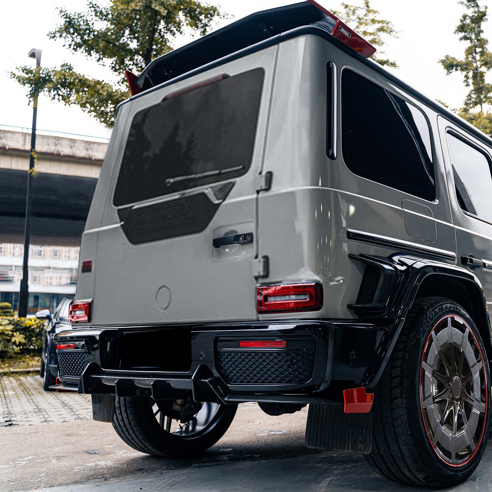 Dry Carbon Rear Diffuser Lip Pour Benz W464 B800 B900 2019-2023 Rocket Style
