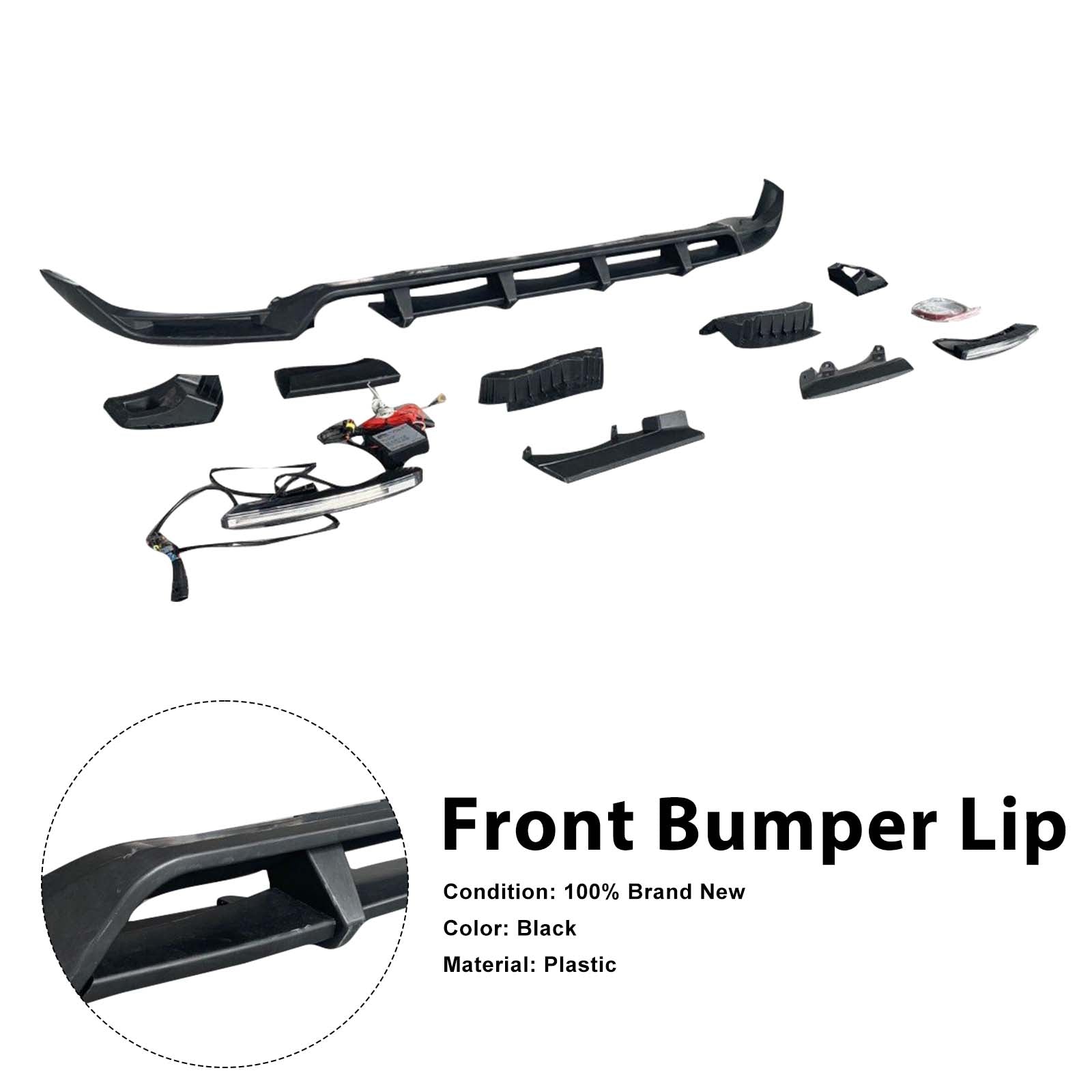 Shark Style Front Bumper Lip Pour Mercedes Benz G-Class W464 W463A 2019-2023