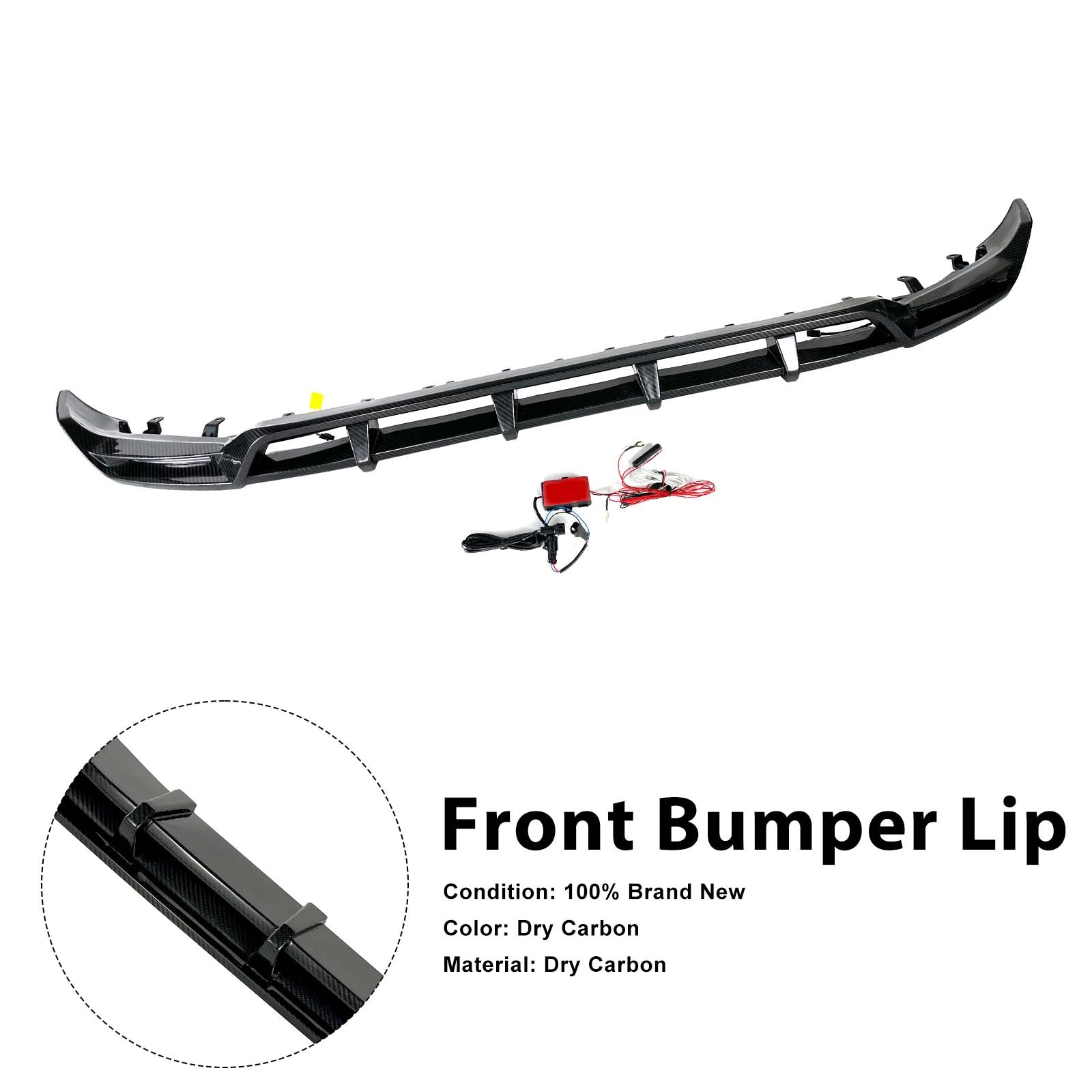 Dry Carbon Front Bumper Lip Pour Mercedes Benz G-Class W464 W463A 2019-2023