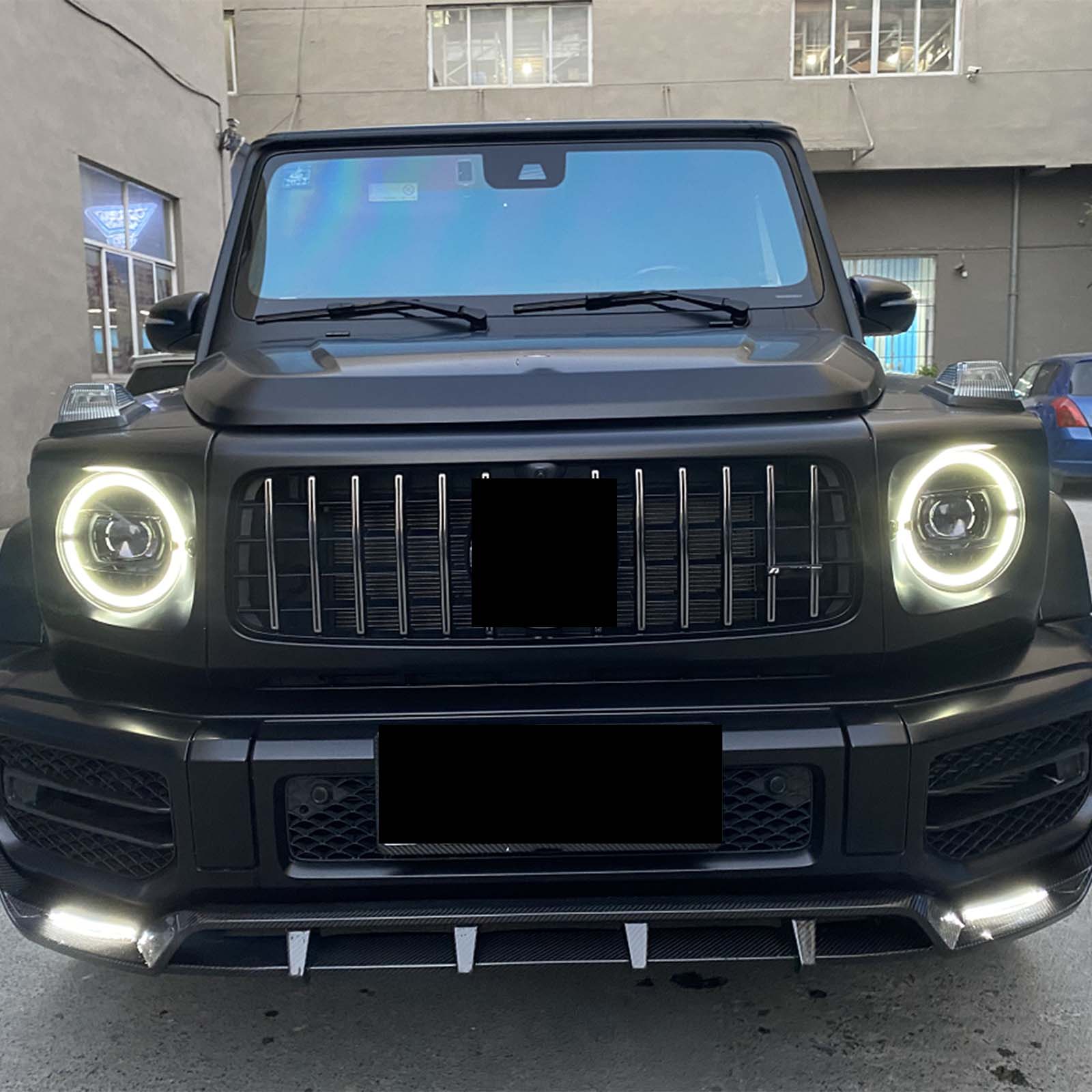 Dry Carbon Front Bumper Lip Pour Mercedes Benz G-Class W464 W463A 2019-2023