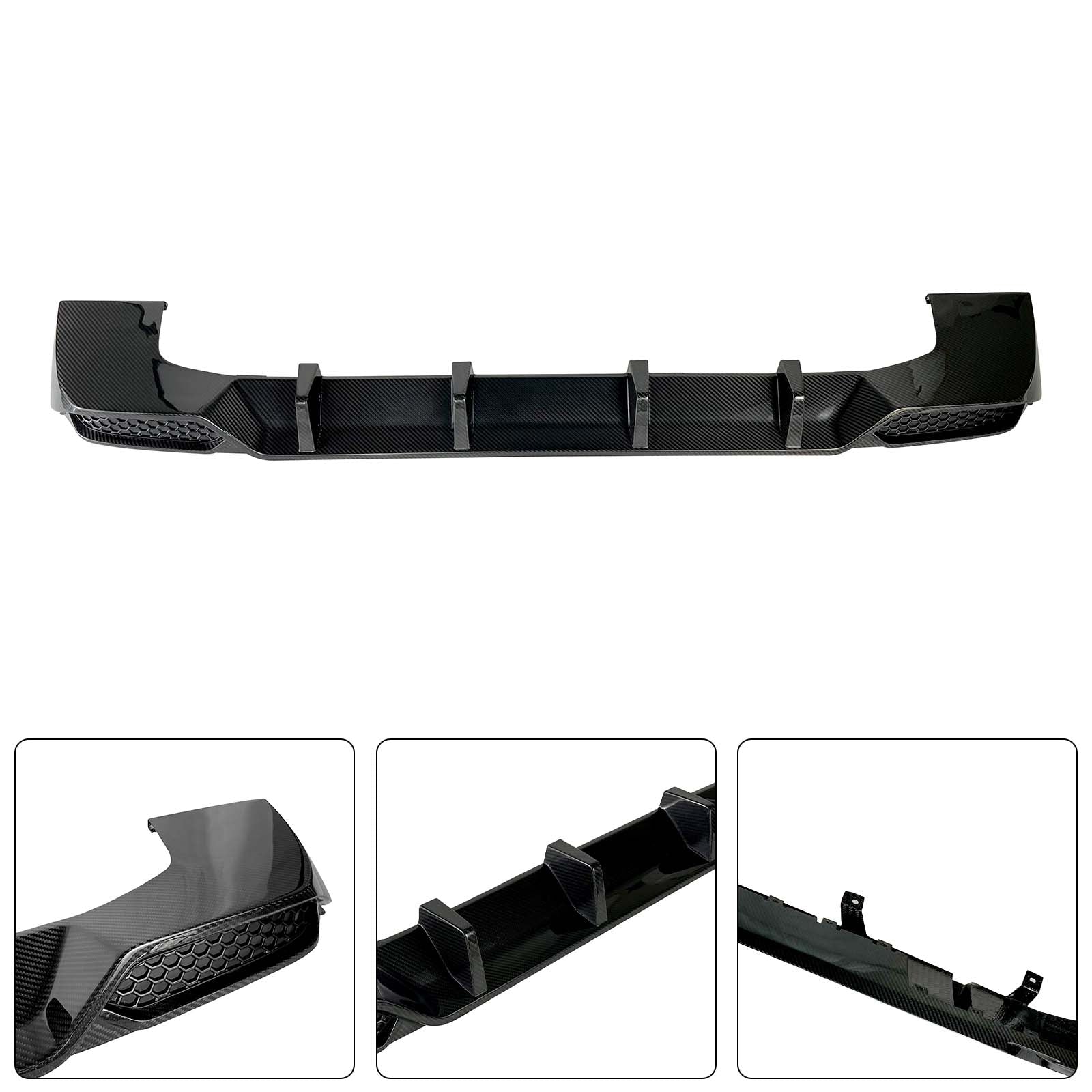 Dry Carbon Rear Diffuser Lip Pour Mercedes Benz W464 W463A 2019-2023 Shark Style
