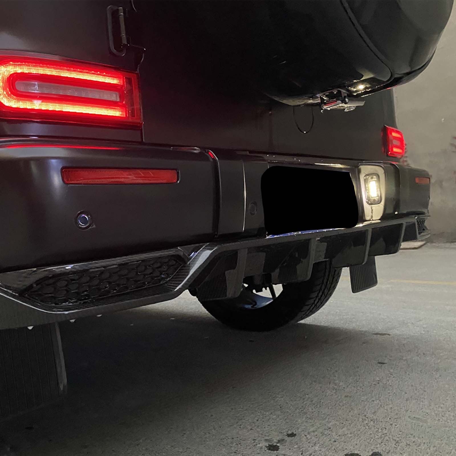 Dry Carbon Rear Diffuser Lip Pour Mercedes Benz W464 W463A 2019-2023 Shark Style