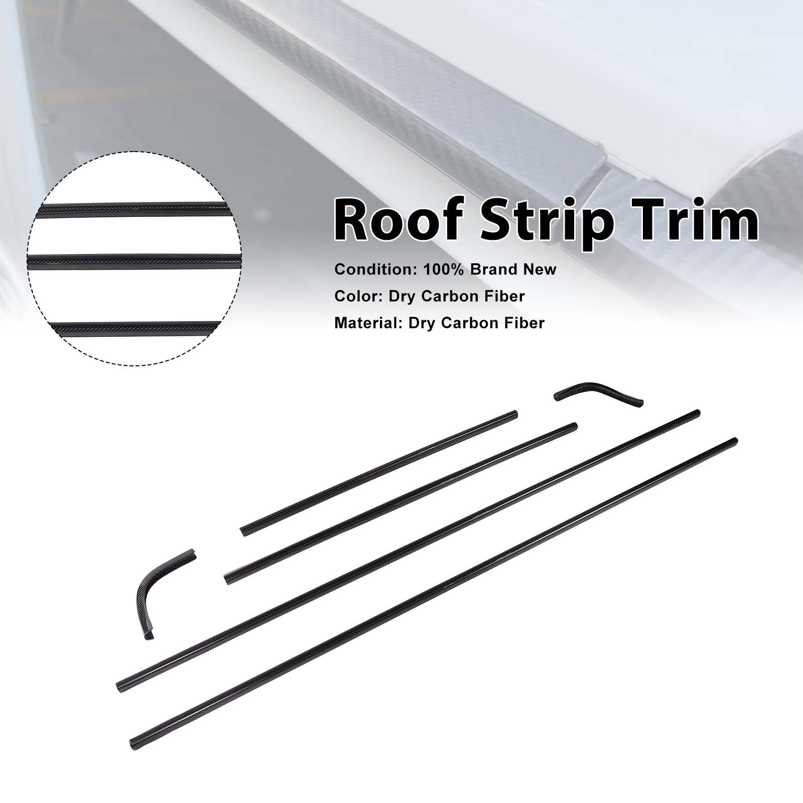 Dry Carbon Roof Strip Trim Pour Mercedes Benz G Class W464 W463A 2019-2023