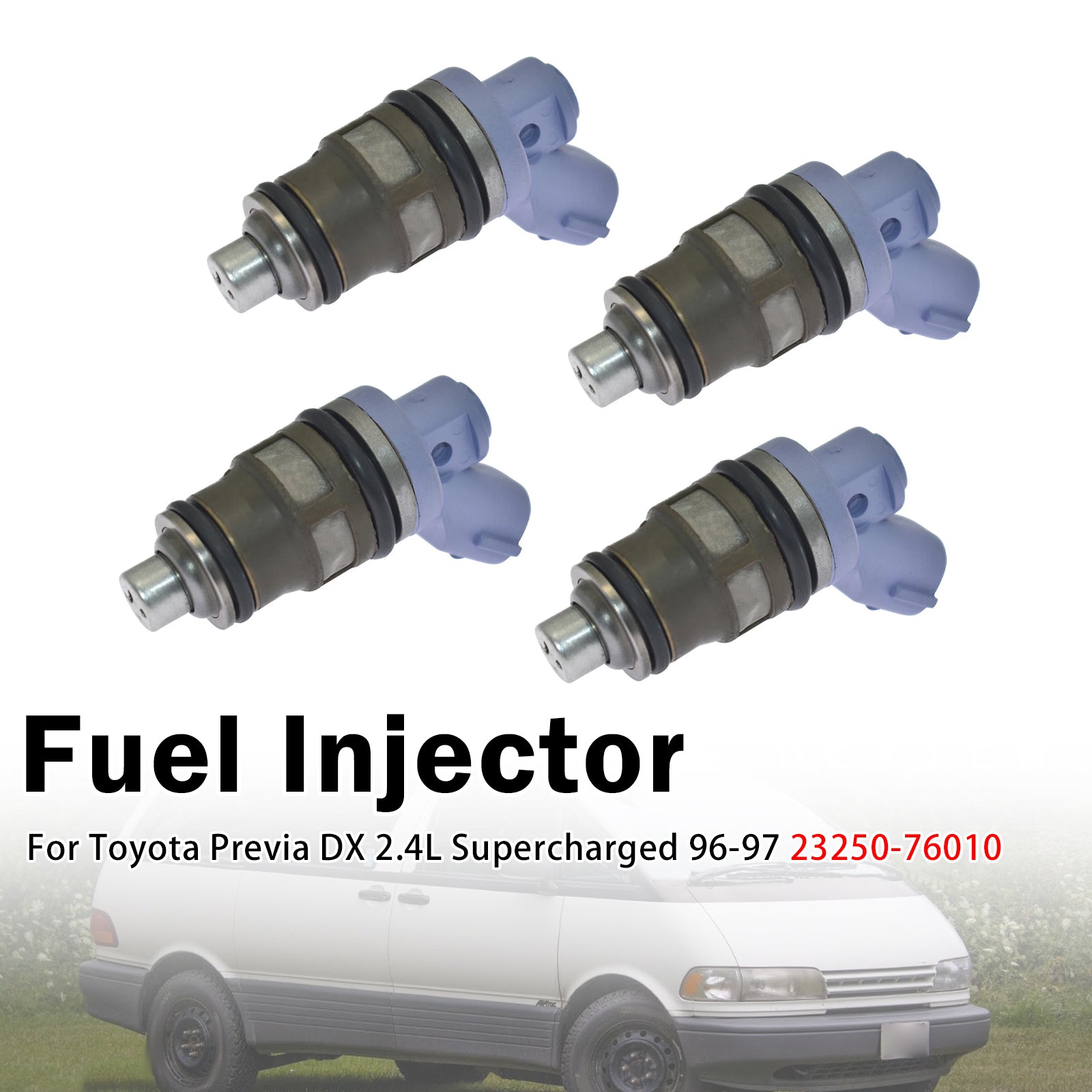 4X Injecteur Carburant Pour Toyota Previa DX 2.4L Supercharged 96-97 23250-76010
