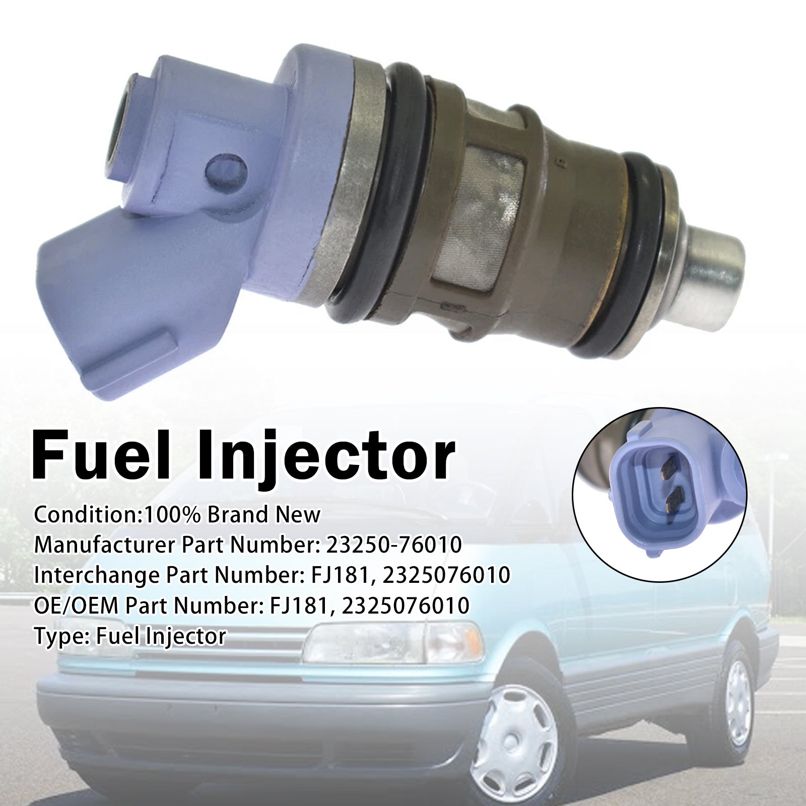1X Injecteur Carburant Pour Toyota Previa DX 2.4L Supercharged 96-97 23250-76010