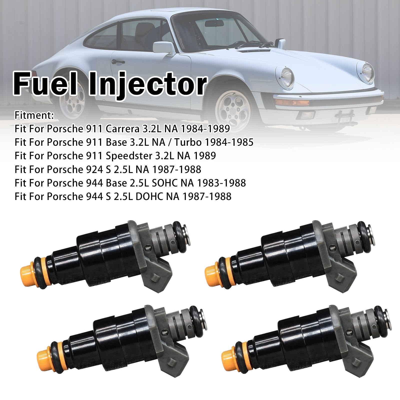 4X Injecteur Carburant Pour Porsche 911 Base Carrera 3.2L 1984-1989 0280150158