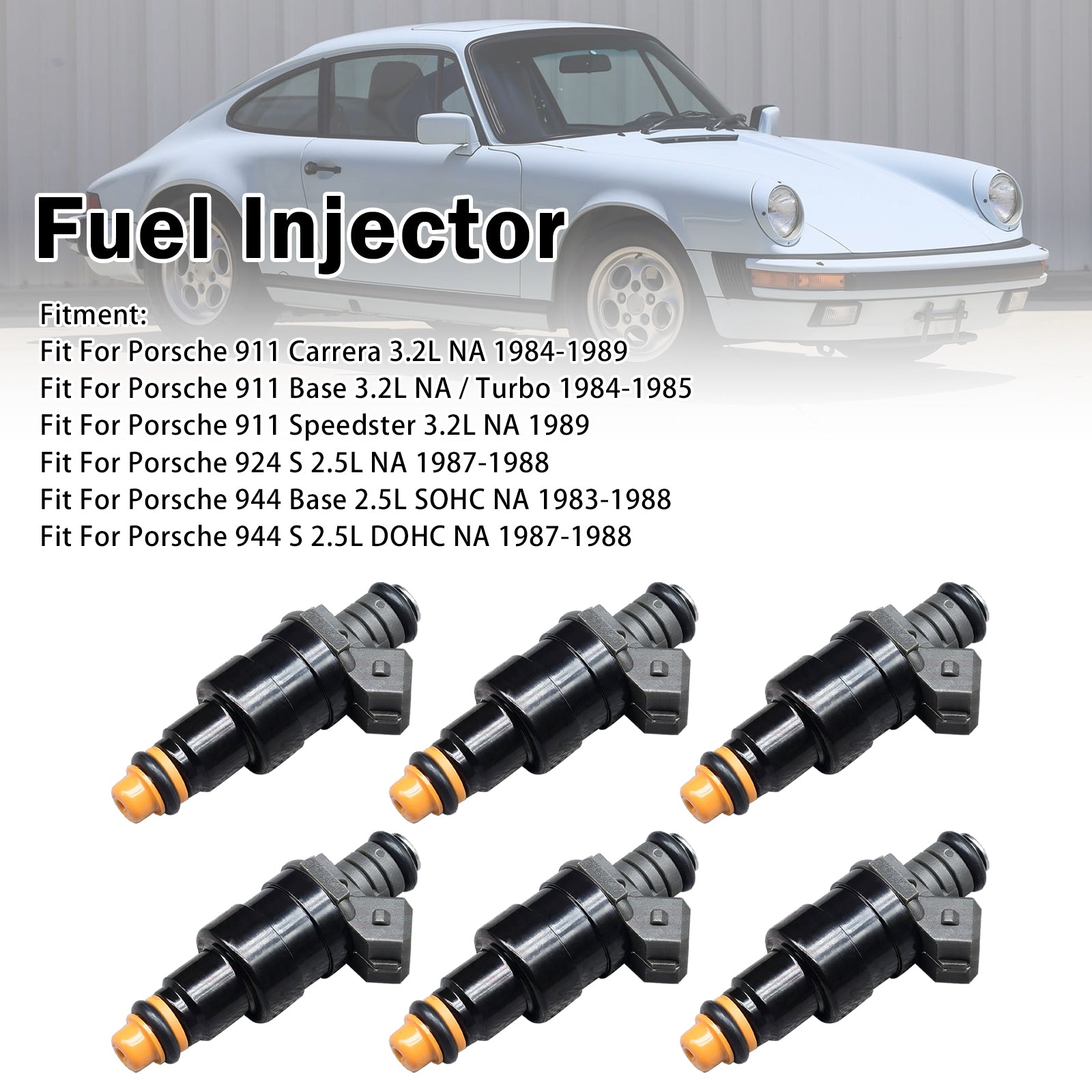 6X Injecteur Carburant Pour Porsche 911 Base Carrera 3.2L 1984-1989 0280150158