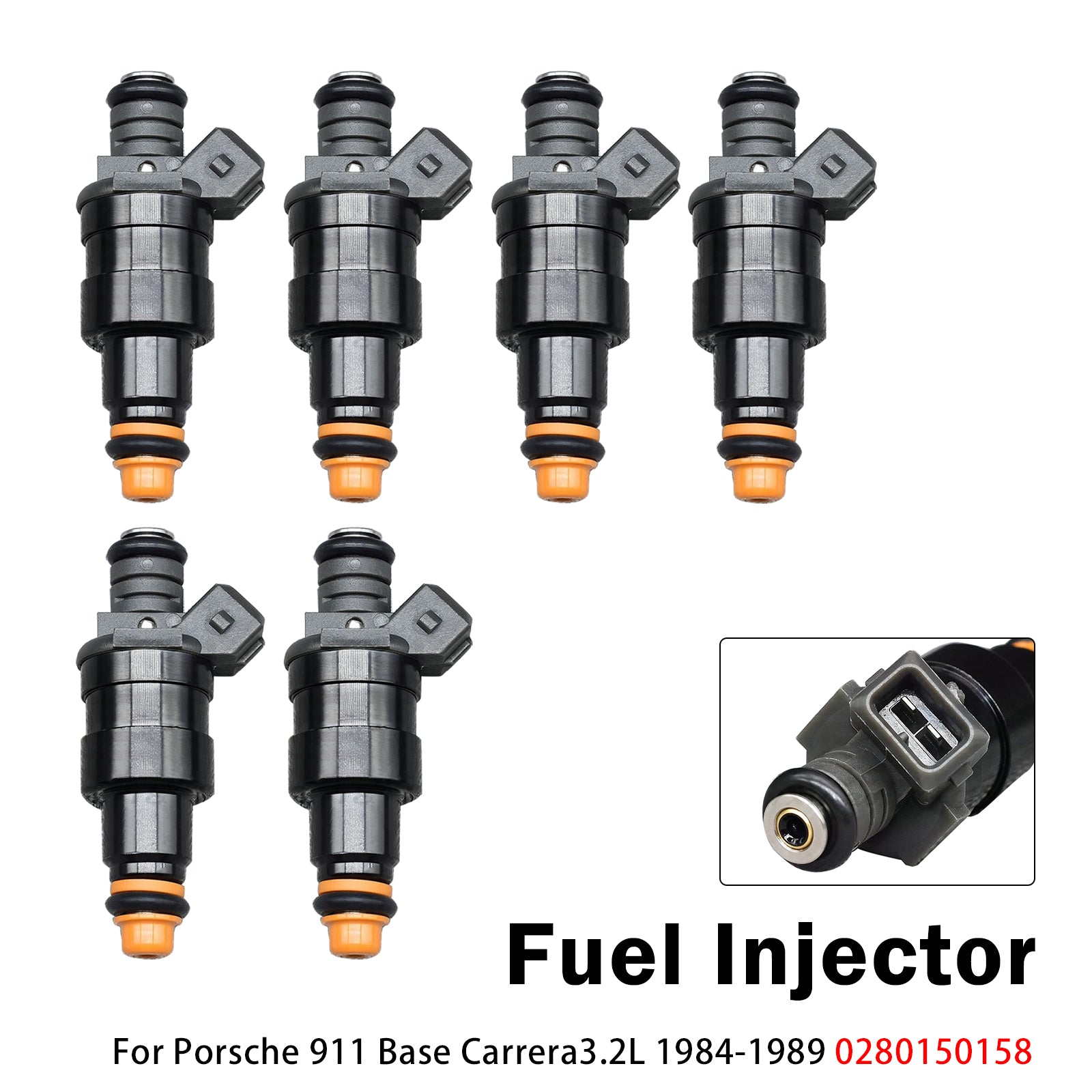 6X Injecteur Carburant Pour Porsche 911 Base Carrera 3.2L 1984-1989 0280150158