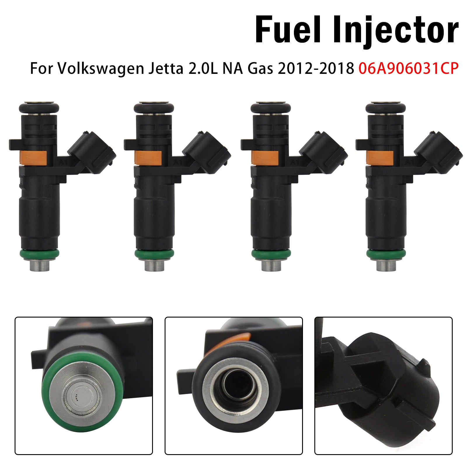 4X Injecteur Carburant Pour Volkswagen Jetta 2.0L NA Gas 2012-2018 06A906031CP