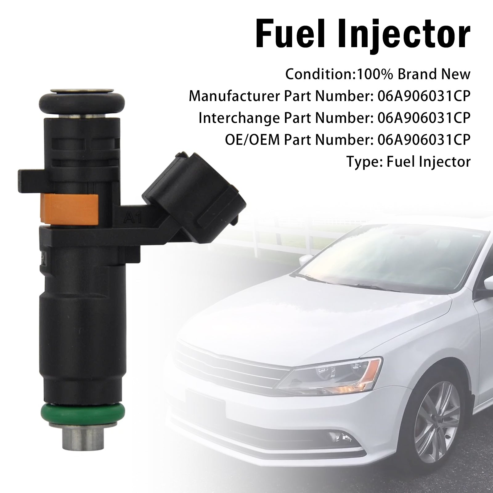 1X Injecteur Carburant Pour Volkswagen Jetta 2.0L NA Gas 2012-2018 06A906031CP