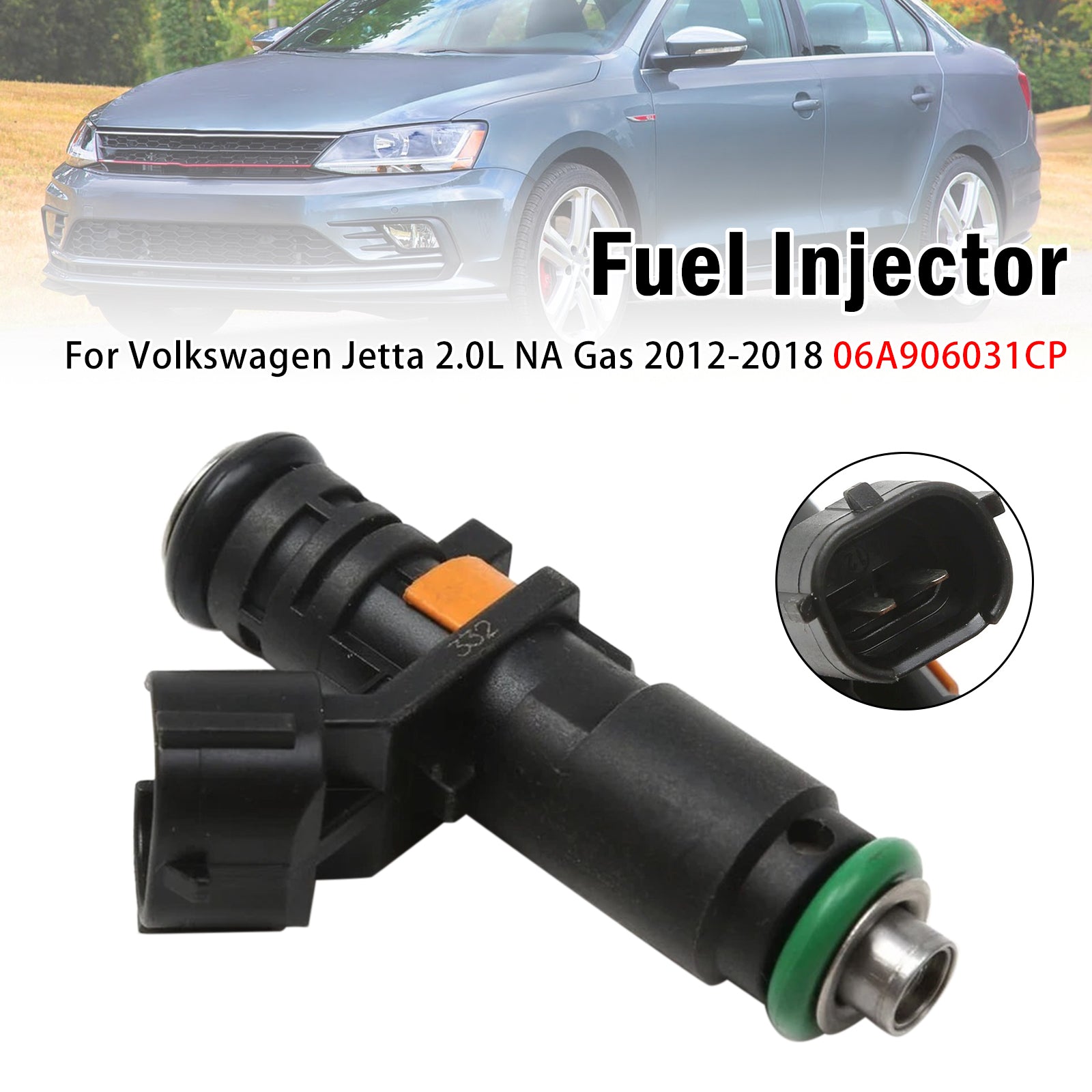 1X Injecteur Carburant Pour Volkswagen Jetta 2.0L NA Gas 2012-2018 06A906031CP