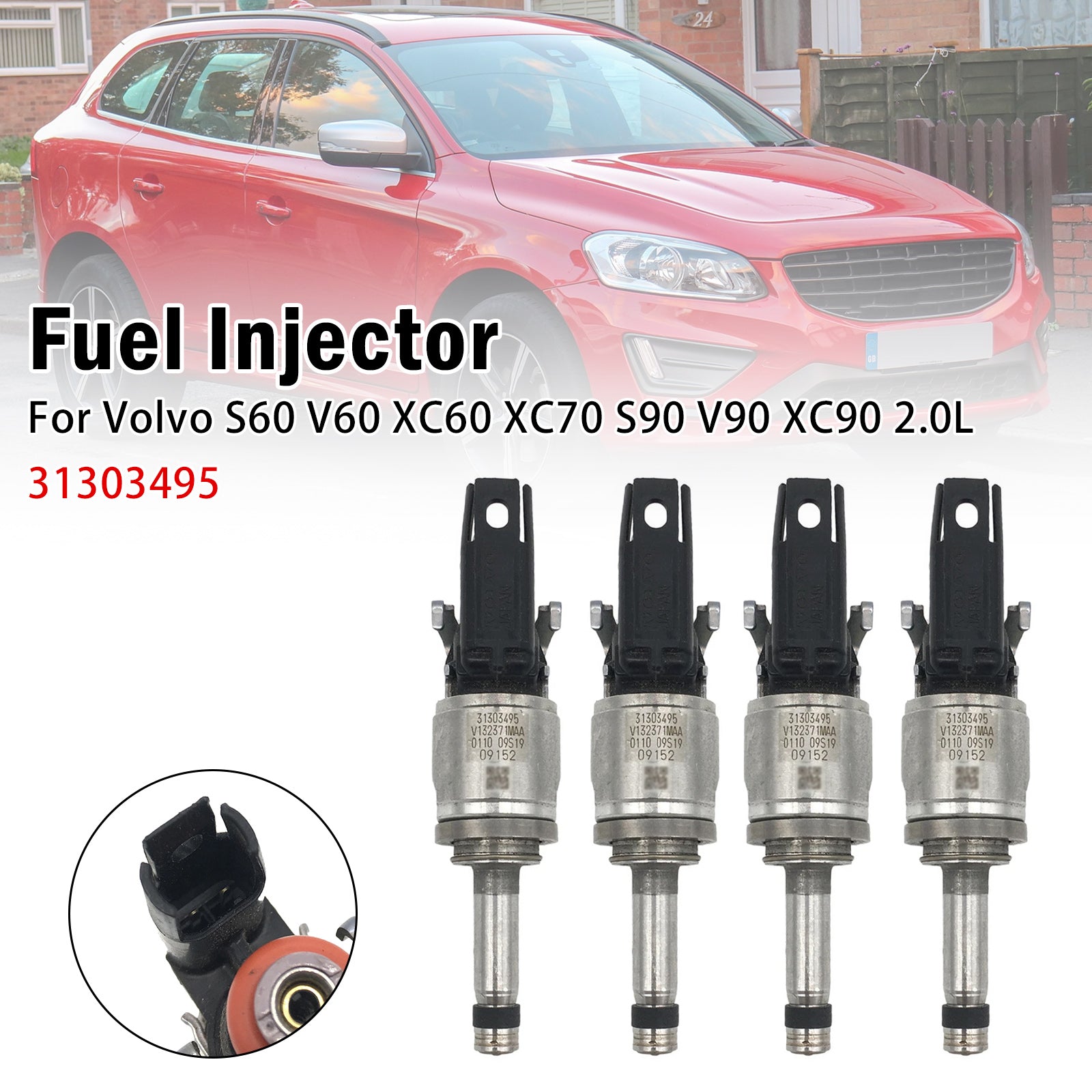 4X Injecteur Carburant Pour Volvo S60 V60 XC60 XC70 S90 V90 XC90 2.0L 31303495