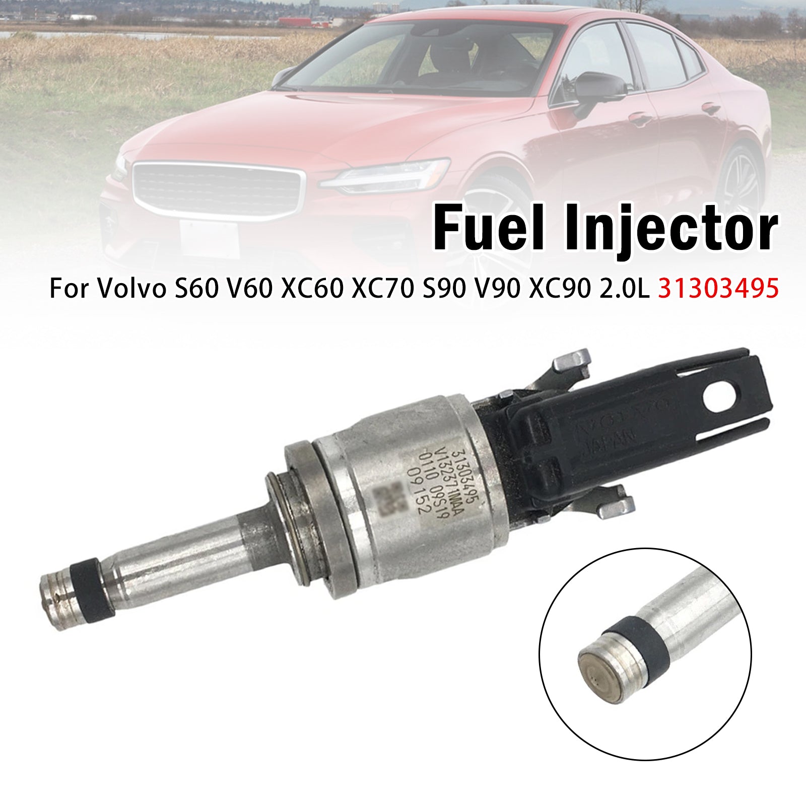 1X Injecteur Carburant Pour Volvo S60 V60 XC60 XC70 S90 V90 XC90 2.0L 31303495