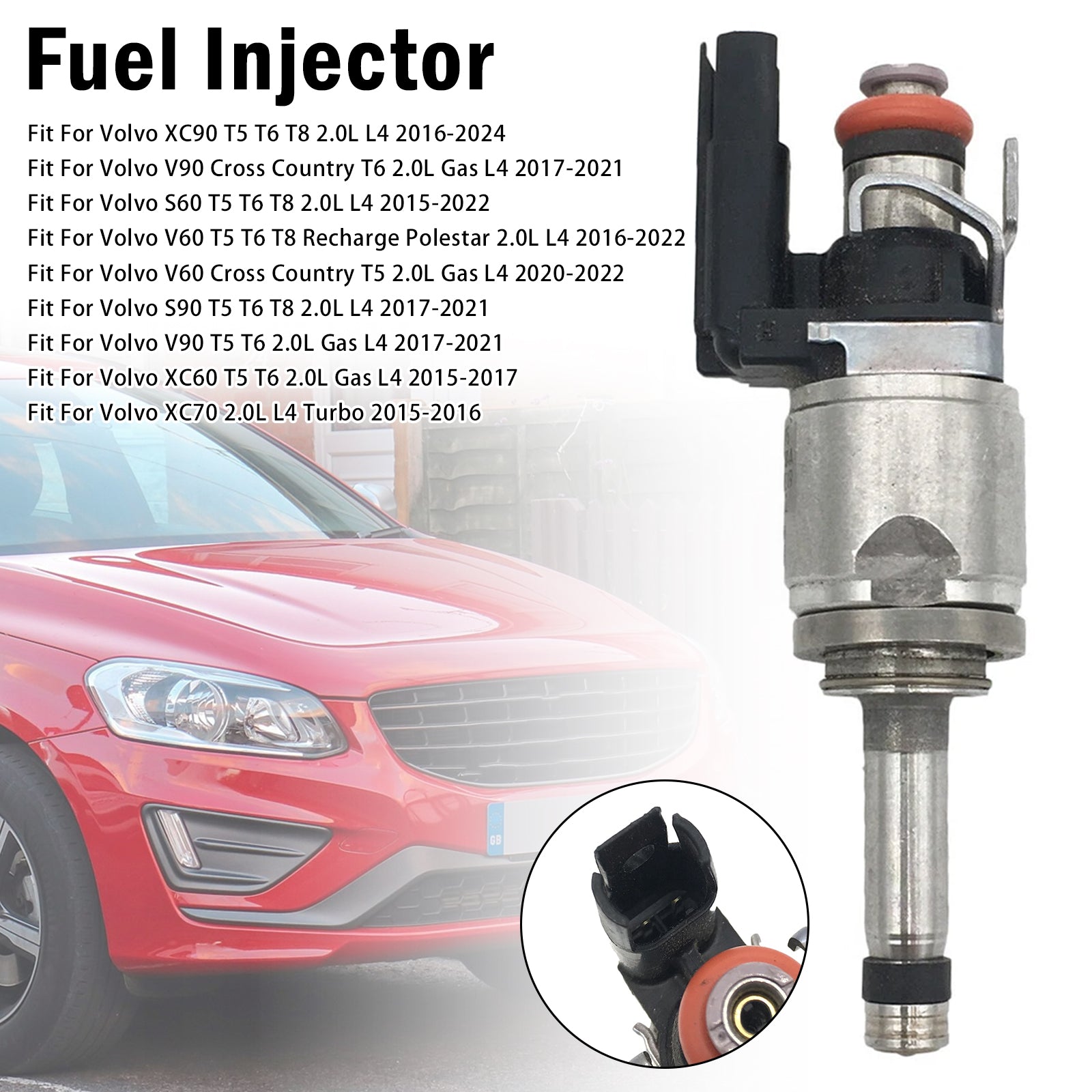 1X Injecteur Carburant Pour Volvo S60 V60 XC60 XC70 S90 V90 XC90 2.0L 31303495