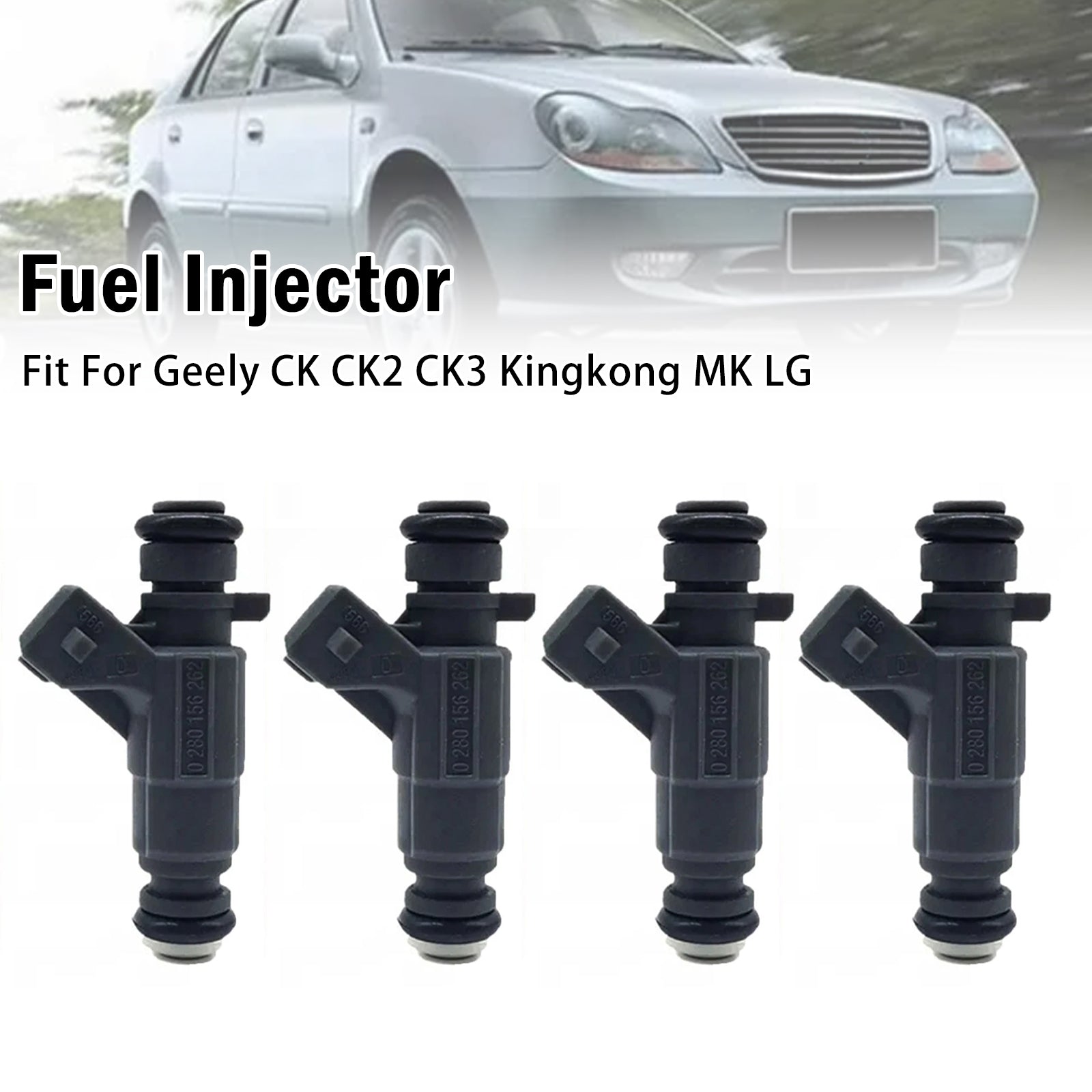 4X Injecteur Carburant Pour Geely CK CK2 CK3 Kingkong MK LG 0280156262